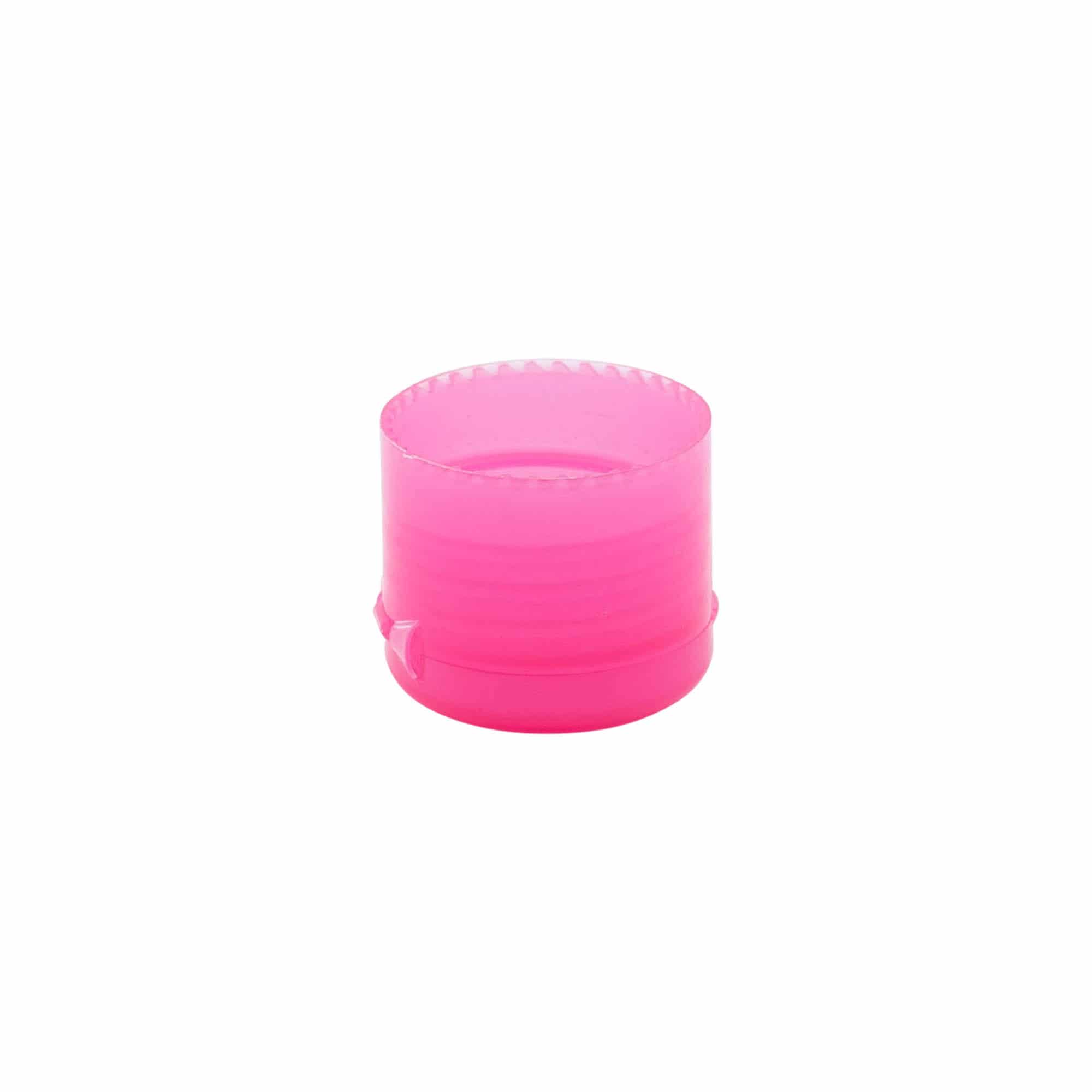 Schraubverschluss Klappscharnier, PP-Kunststoff, pink, für Mündung: 24/410