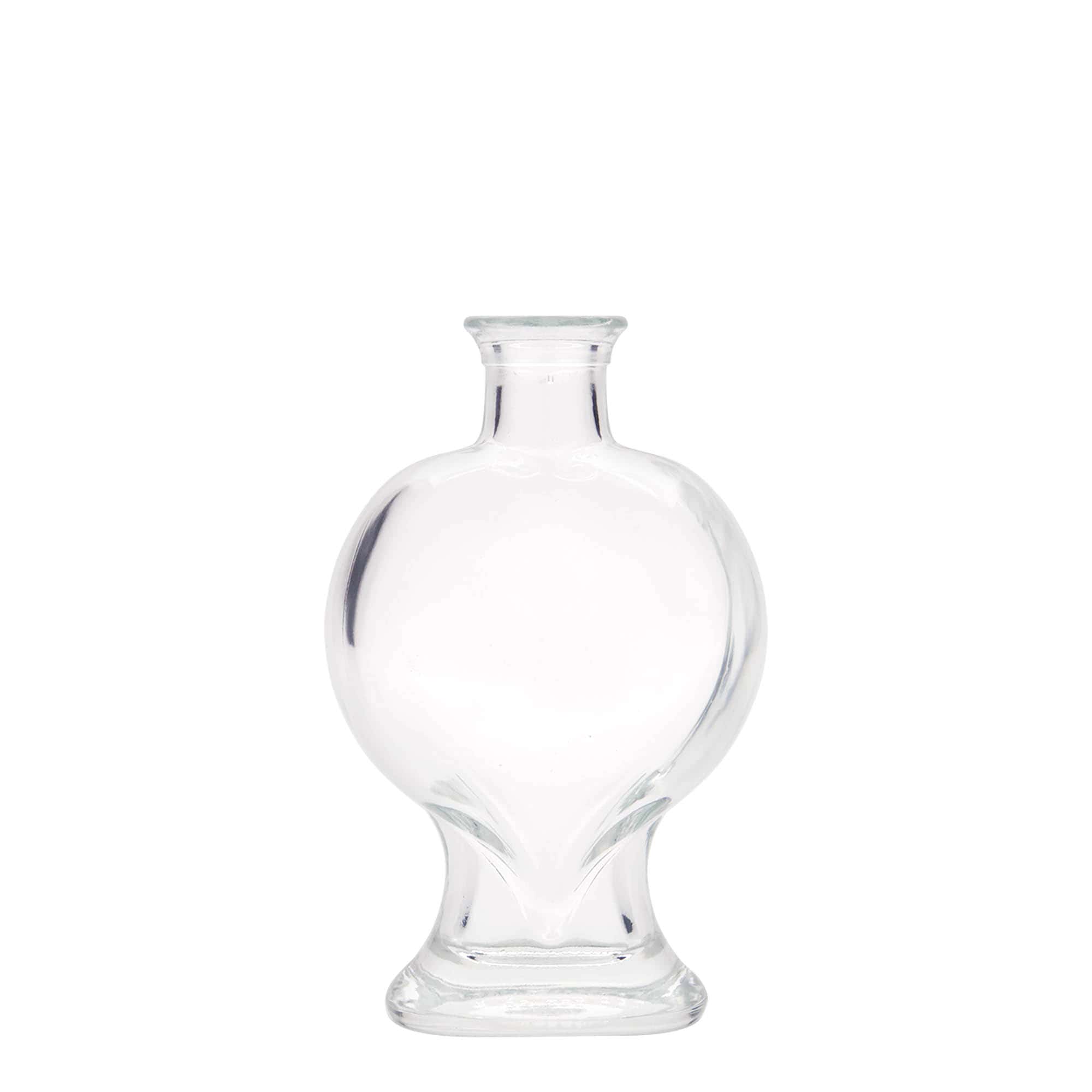 200 ml Glasflasche «Herz», Mündung: Kork
