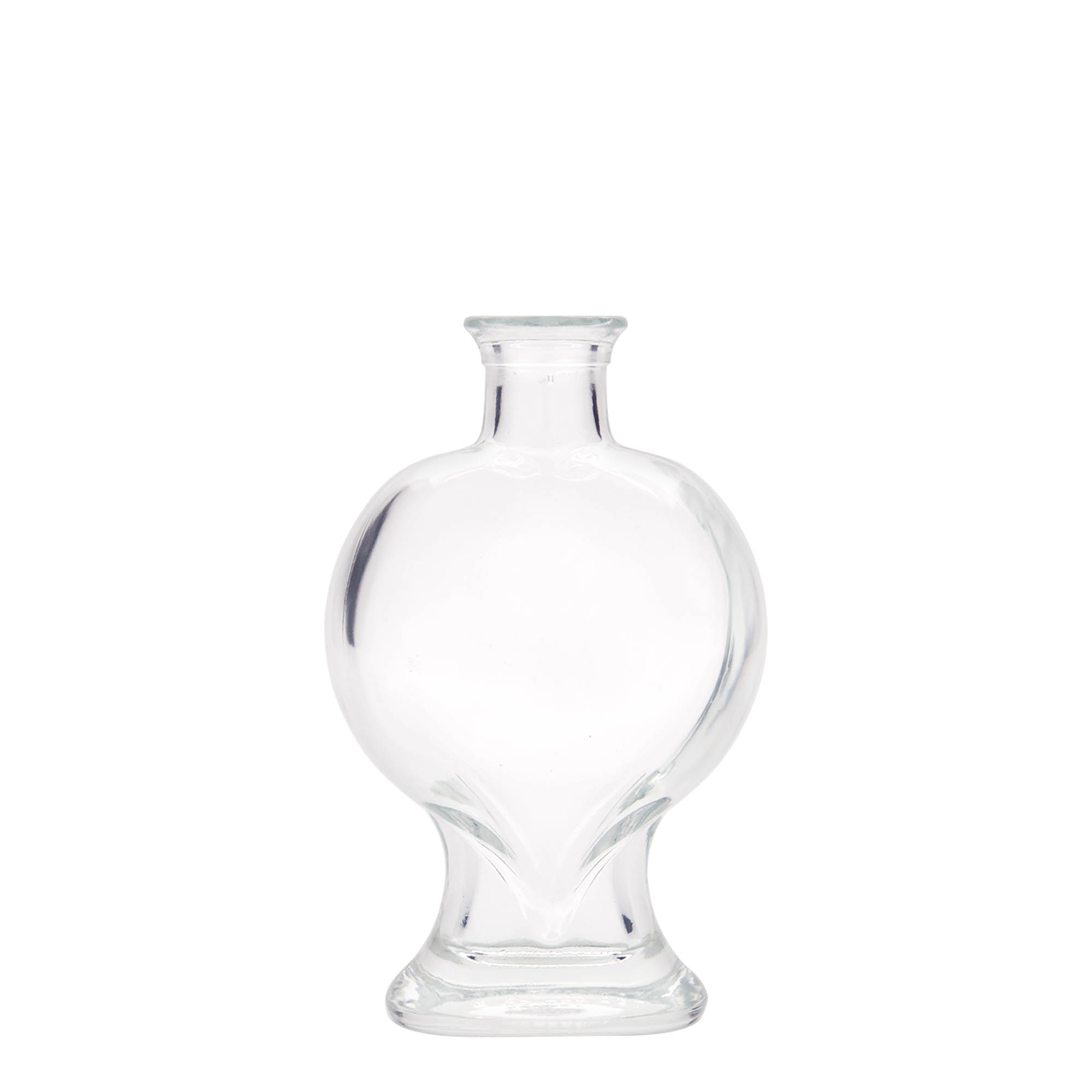 200 ml Glasflasche «Herz», Mündung: Kork