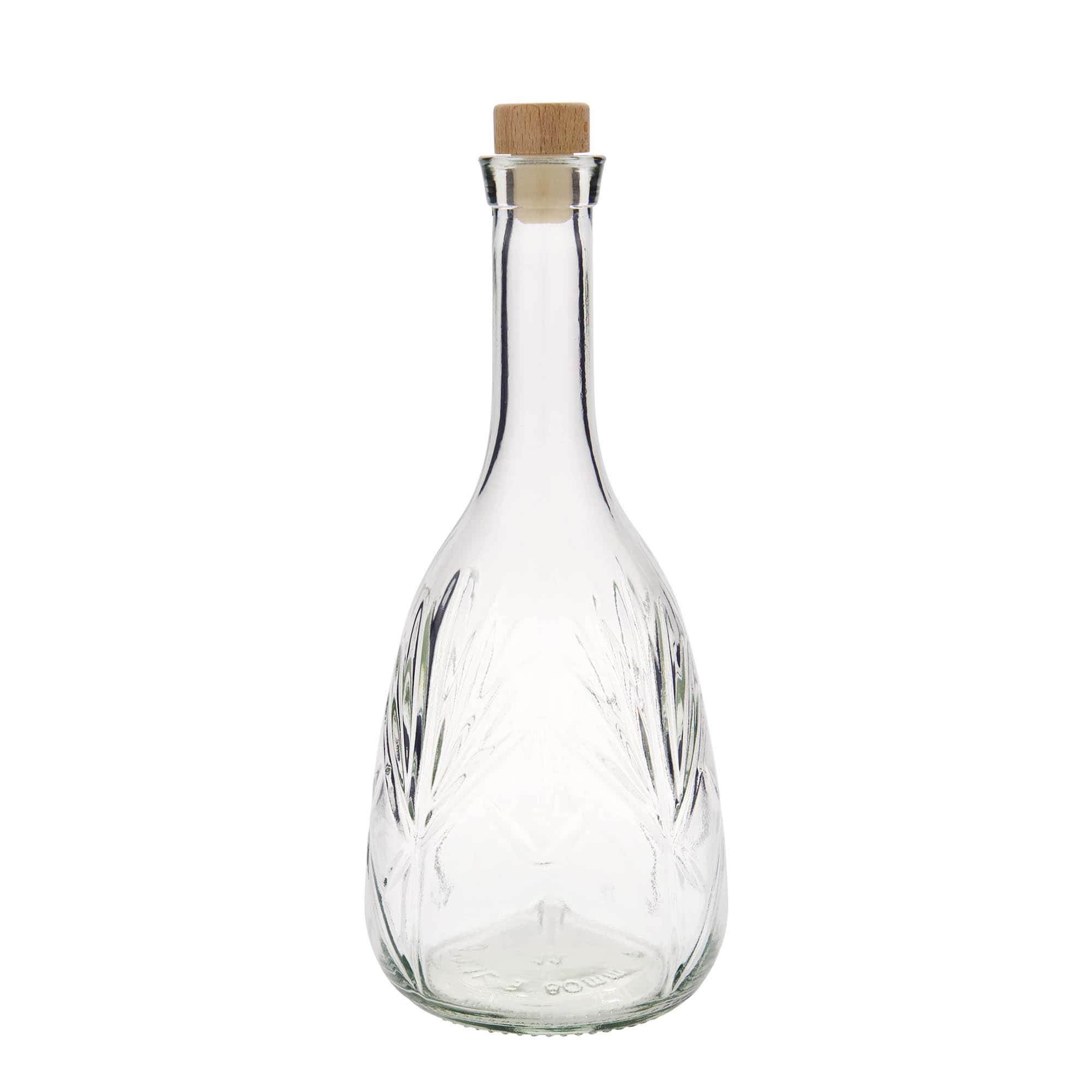1.000 ml Glasflasche «Reliefa», Mündung: Kork