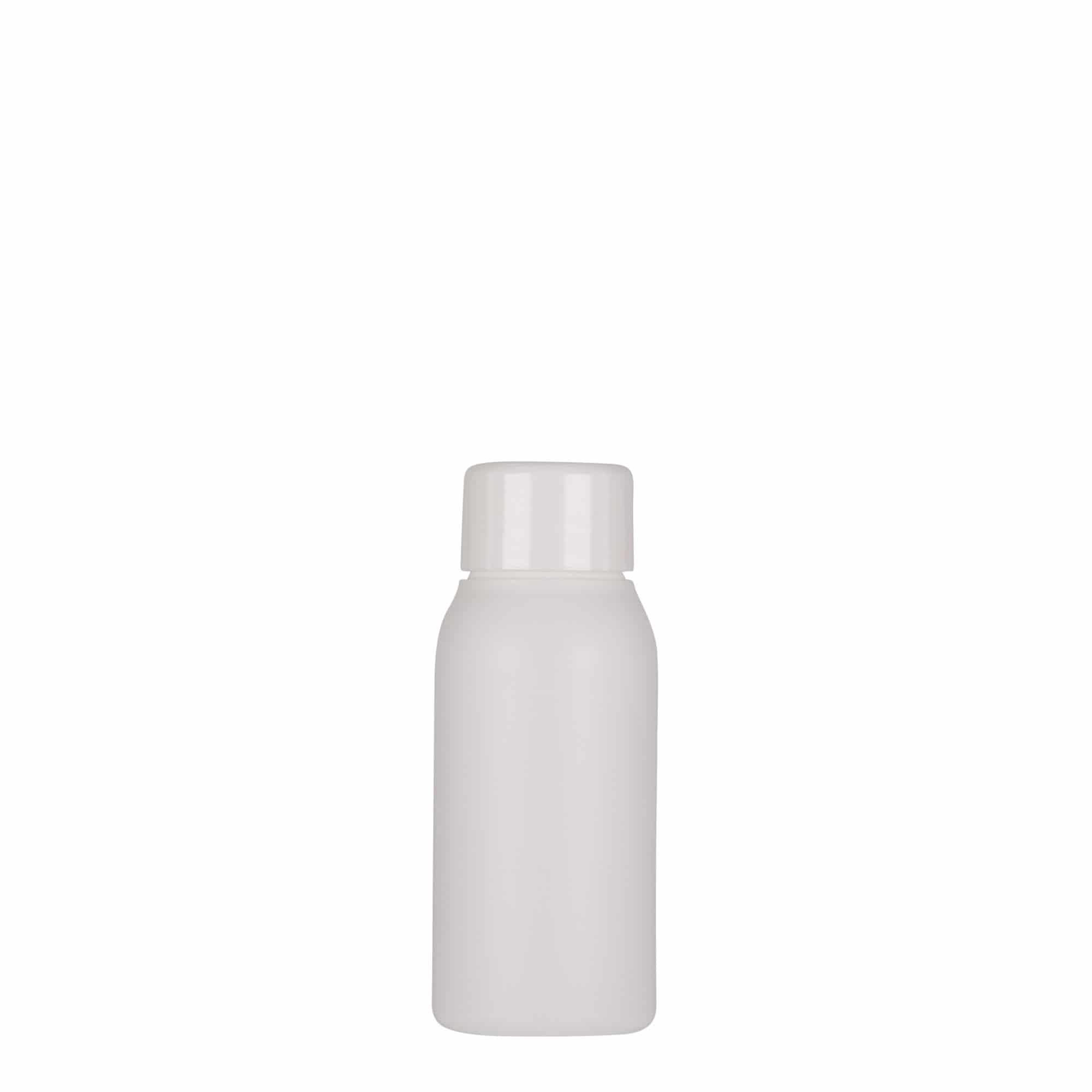 50 ml Kunststoffflasche 'Tuffy', HDPE, weiß, Mündung: 24/410