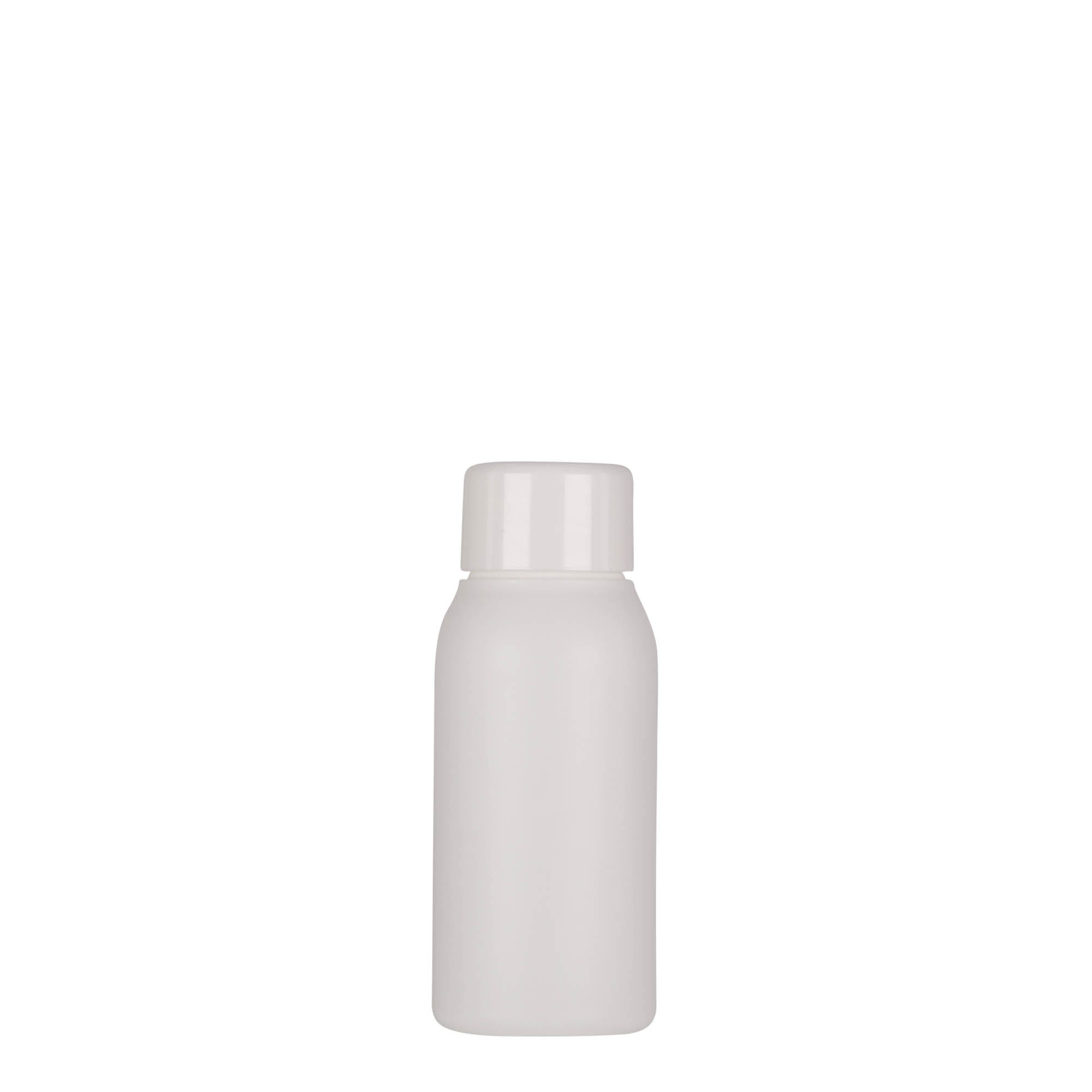 50 ml Kunststoffflasche «Tuffy», HDPE, weiss, Mündung:  24/410