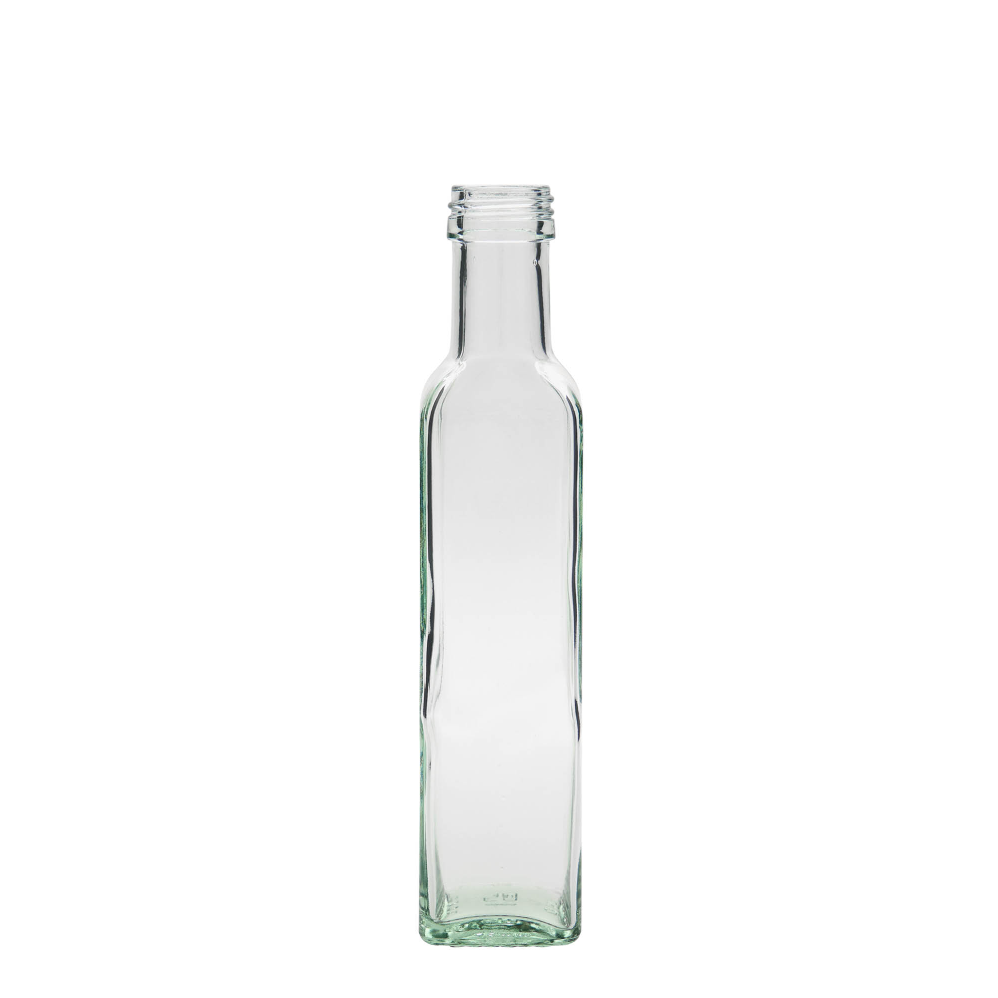 250 ml Glasflasche «Marasca», quadratisch, Mündung: PP 31,5