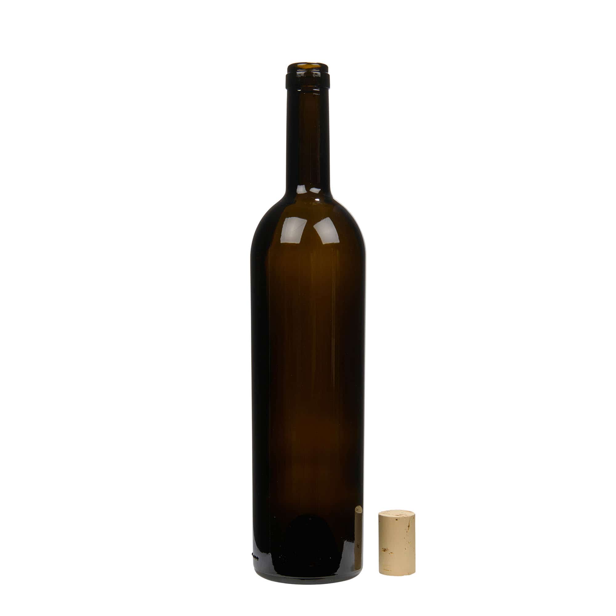 750 ml Weinflasche 'Liberty', antikgrün, Mündung: Kork