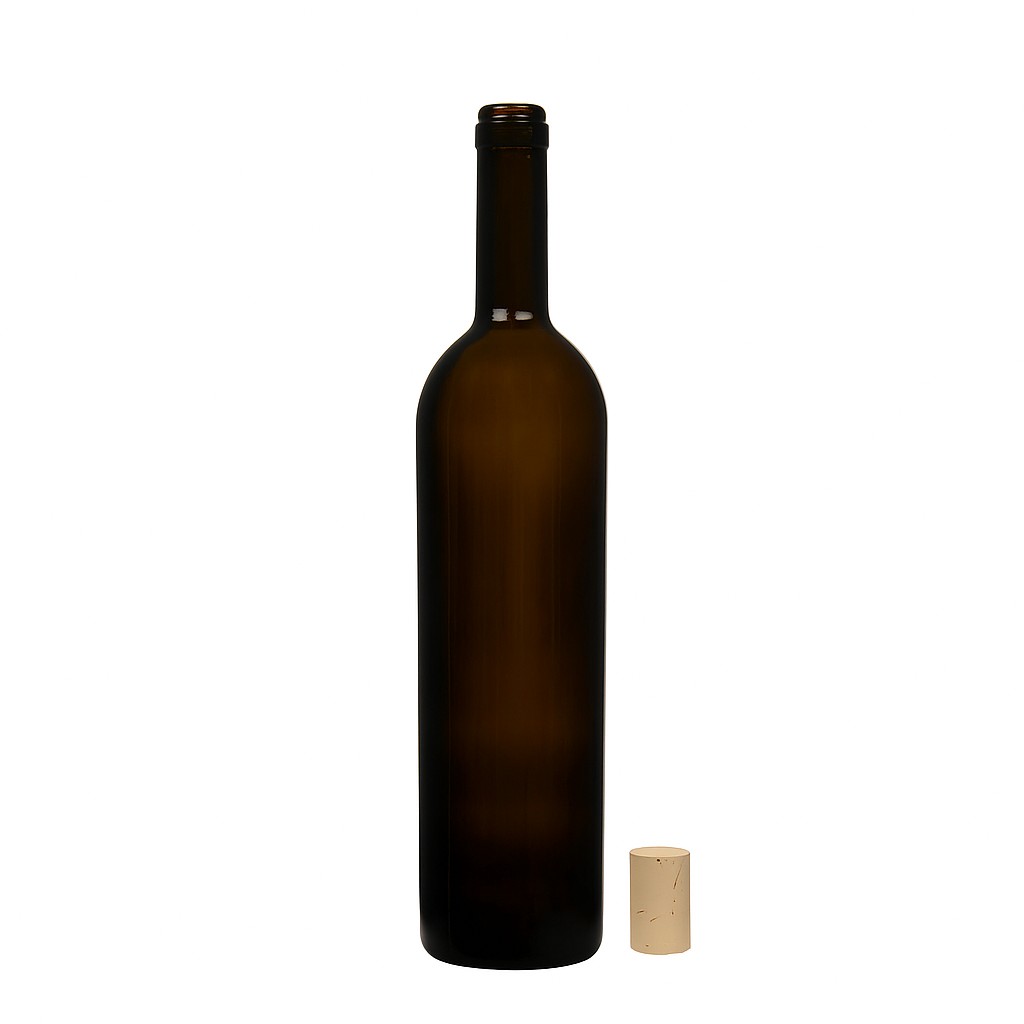 750 ml Weinflasche 'Liberty', antikgrün, Mündung: Kork 750 ml Weinflasche 'Liberty', antikgrün, Mündung: Kork