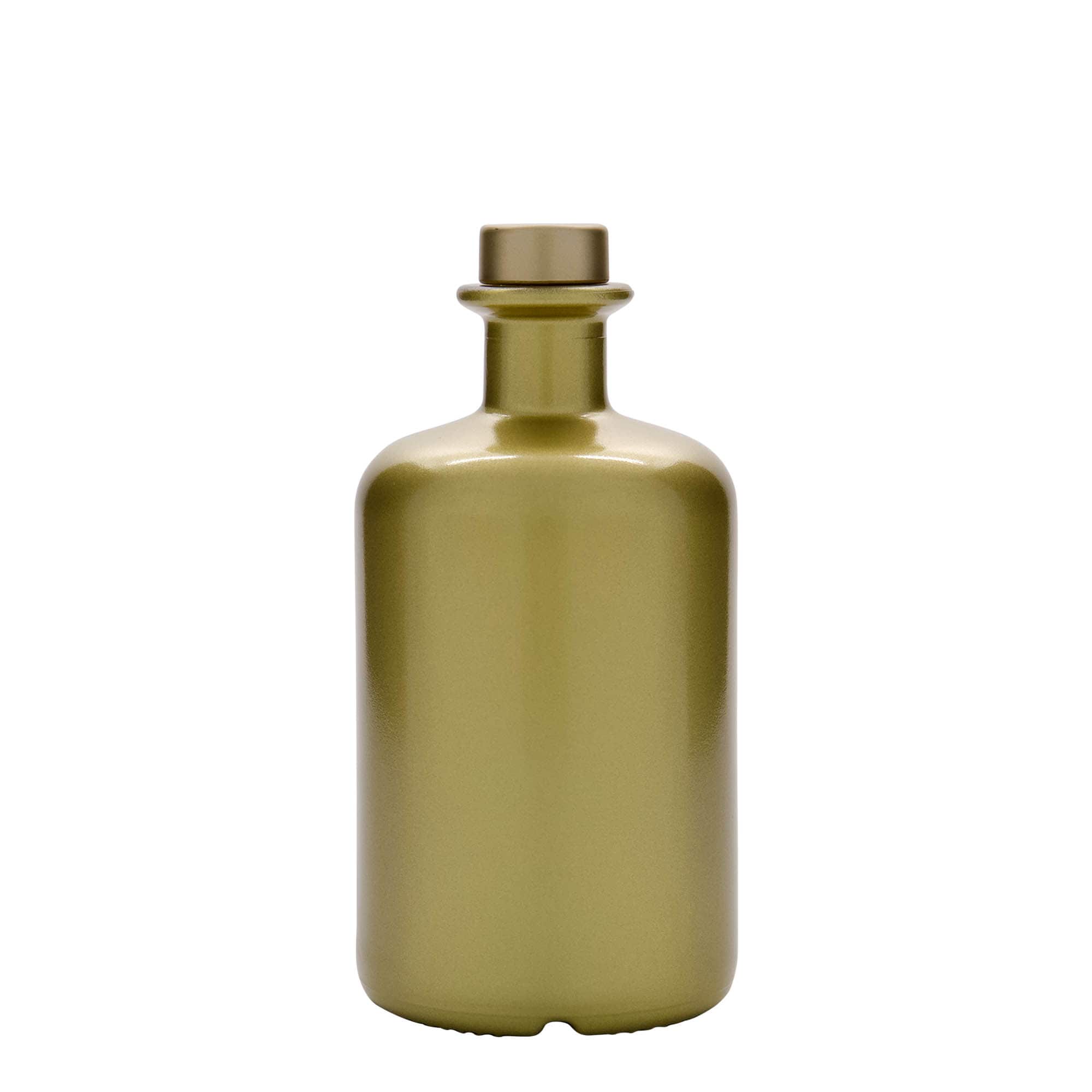 500 ml Glasflasche Apotheker, gold, Mündung: Kork