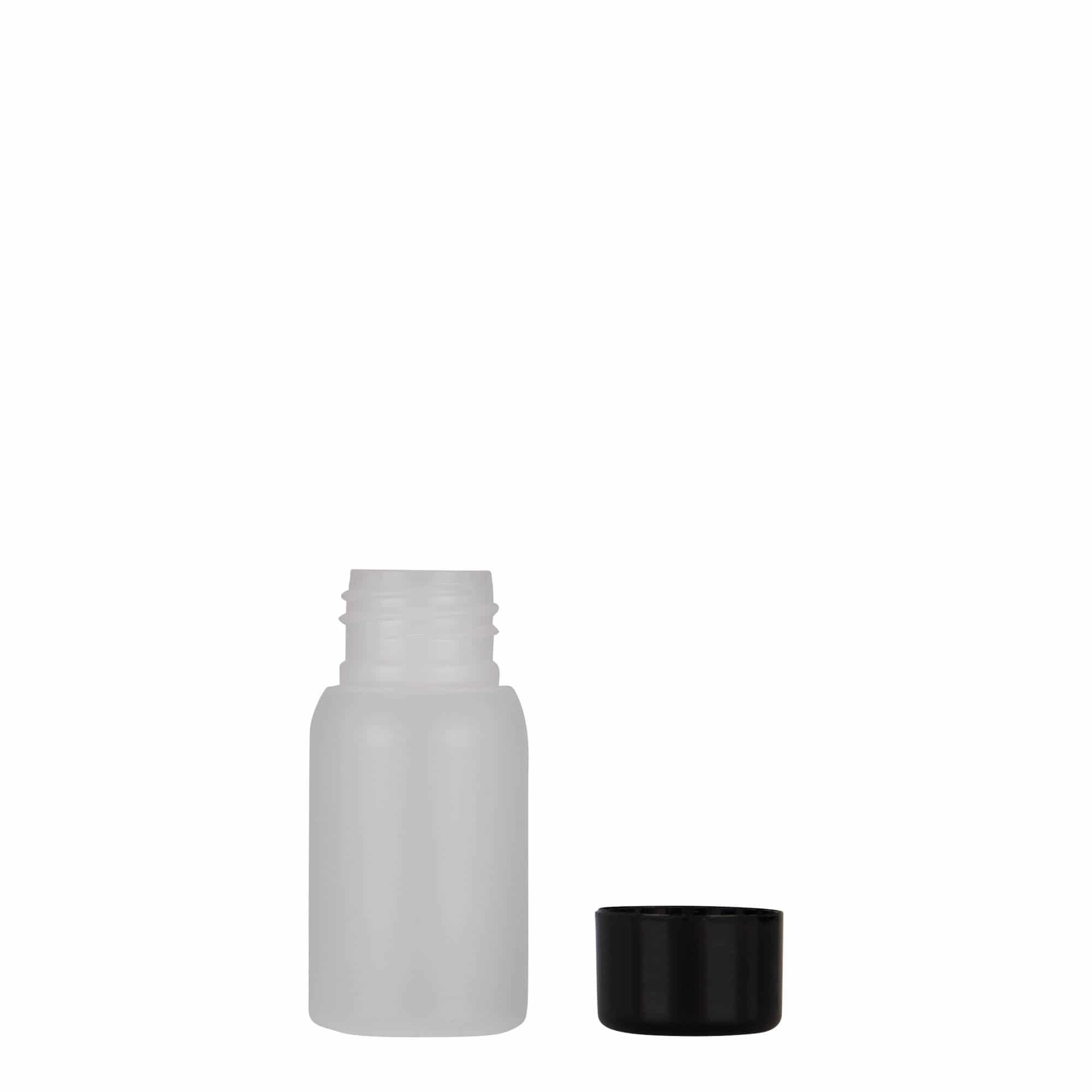 30 ml Kunststoffflasche «Tuffy», HDPE, natur, Mündung:  24/410