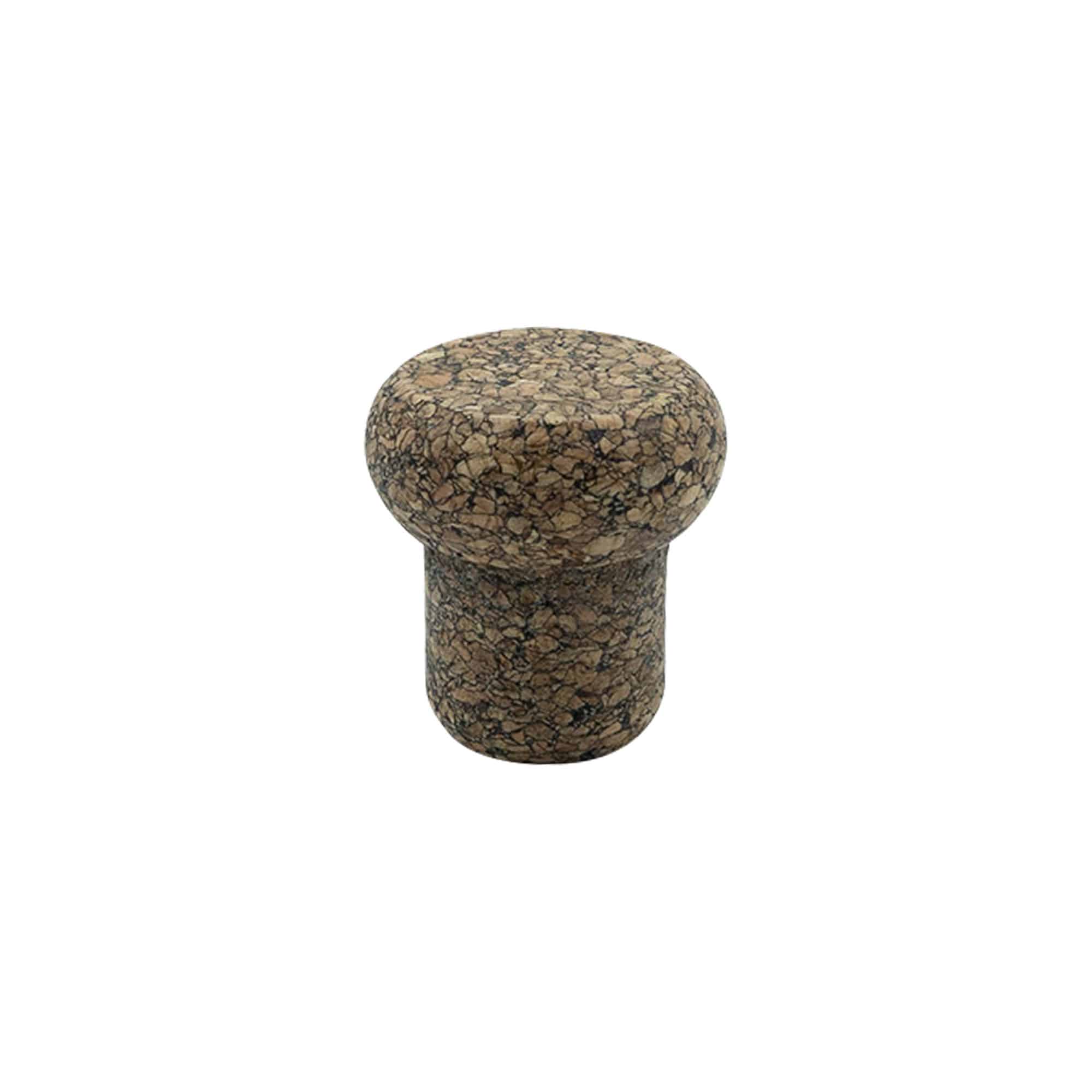 Griffkorken «Barrel» 22,5 mm, Corkcoal, für Mündung: Kork