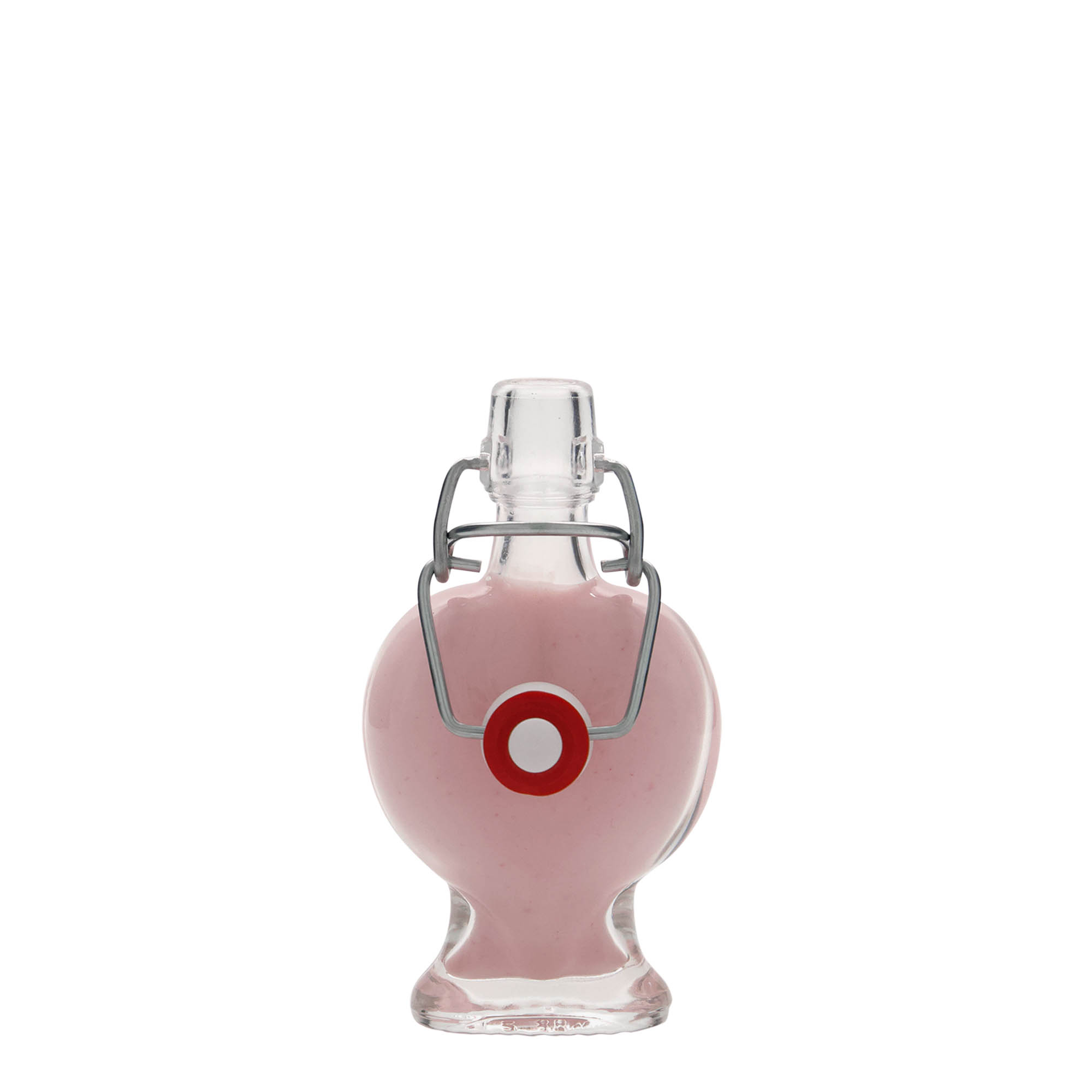 40 ml Glasflasche «Herz», Mündung: Bügelverschluss