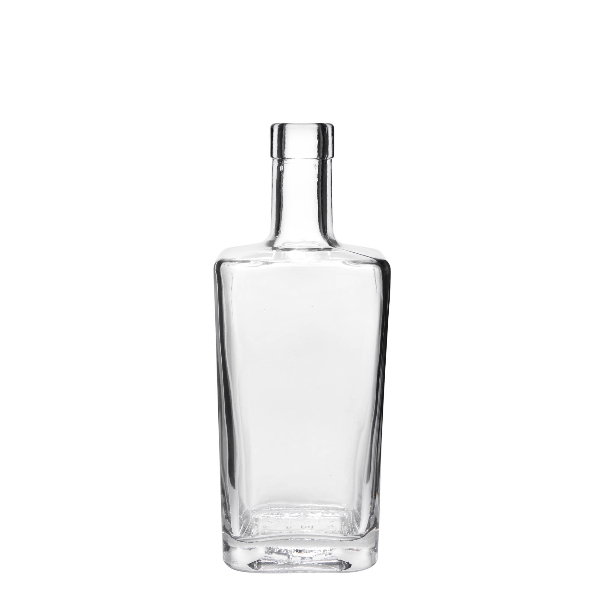 500 ml Glasflasche 'Noel', quadratisch, Mündung: Kork 500 ml Glasflasche 'Noel', quadratisch, Mündung: Kork