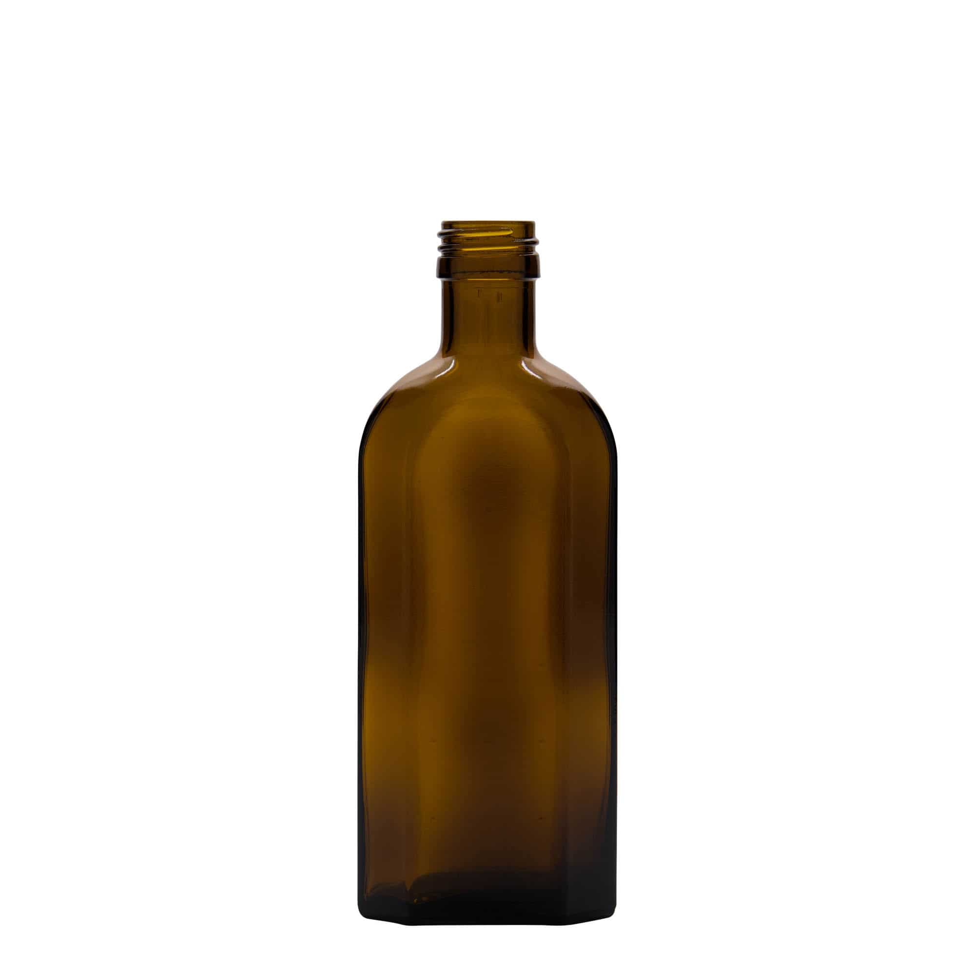 250 ml Medizinflasche Meplat, oval, Glas, braun, Mündung: PP 28 250 ml Medizinflasche Meplat, oval, Glas, braun, Mündung: PP 28