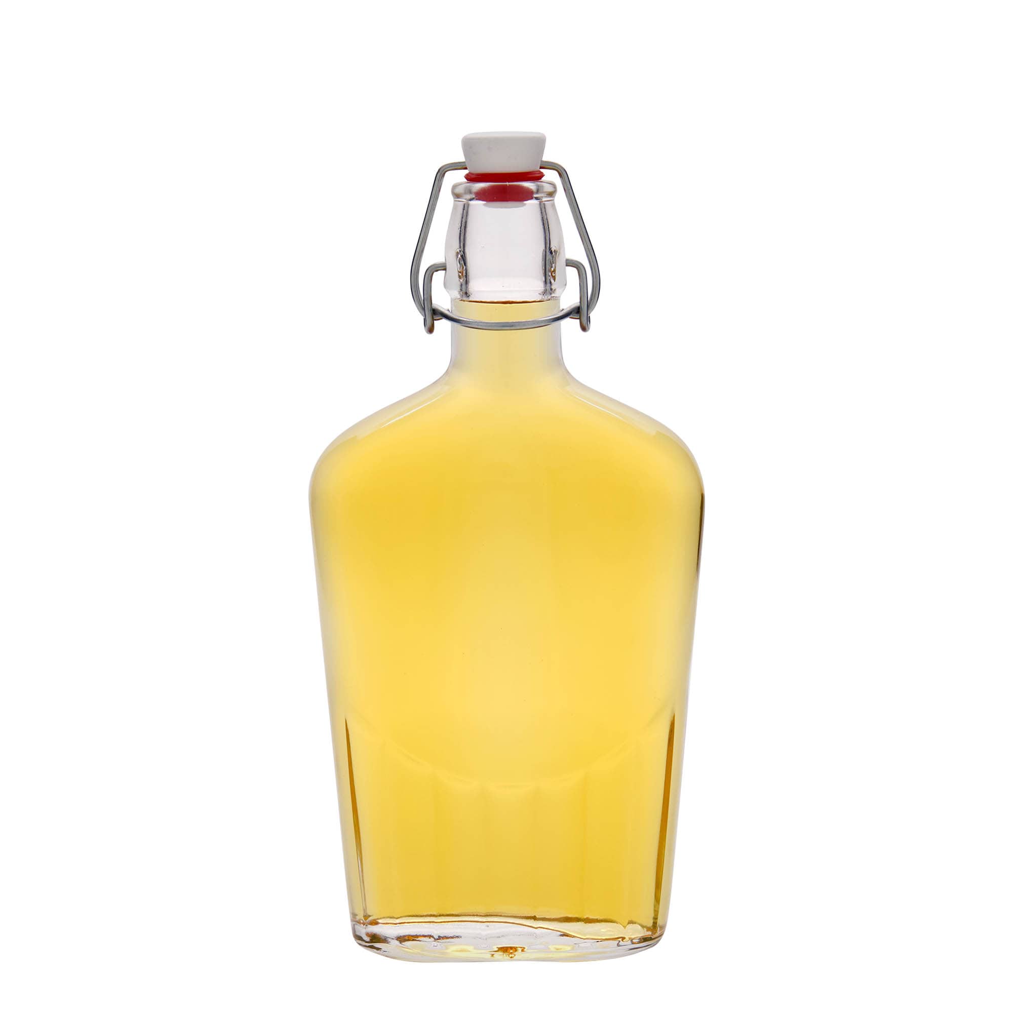 500 ml Glasflasche «Fiaschetta», oval, Mündung: Bügelverschluss