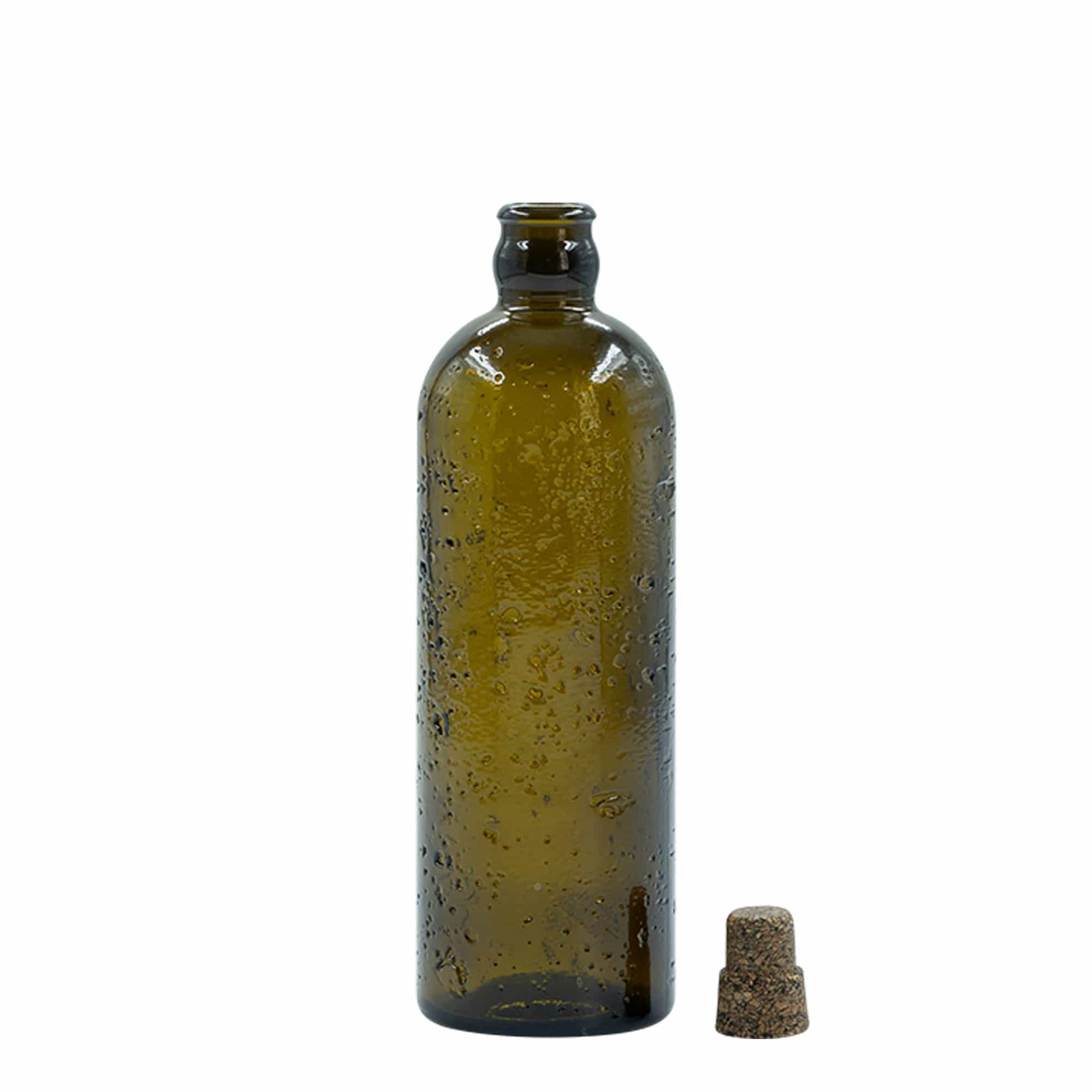 500 ml Wildly Crafted Glasflasche «Bobber Jr», braun, Mündung: Kork