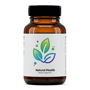 Weithalsglas Produktbeispiel: braues Weithalsglas mit Logodesign