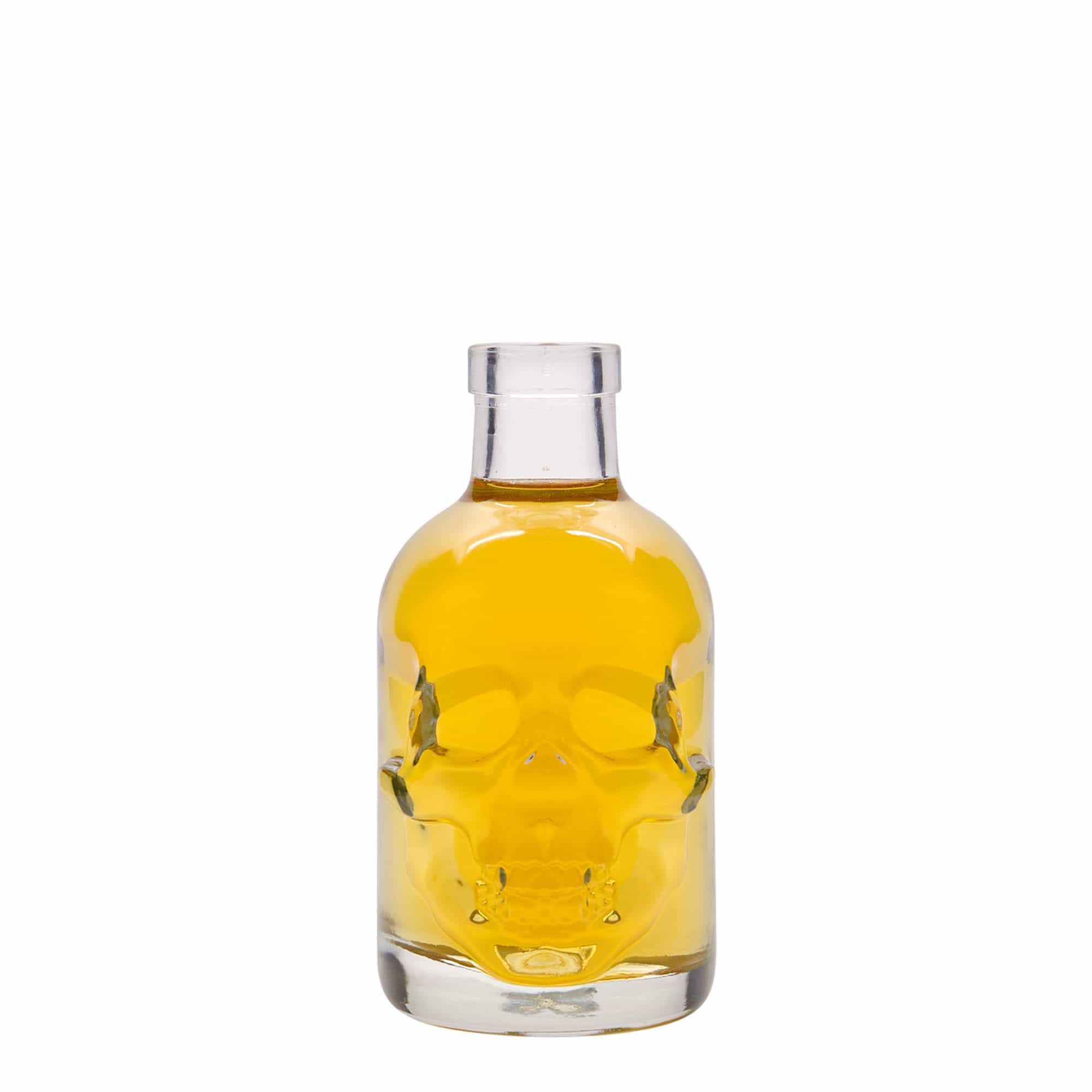 200 ml Glasflasche «Totenkopf», Mündung: Kork