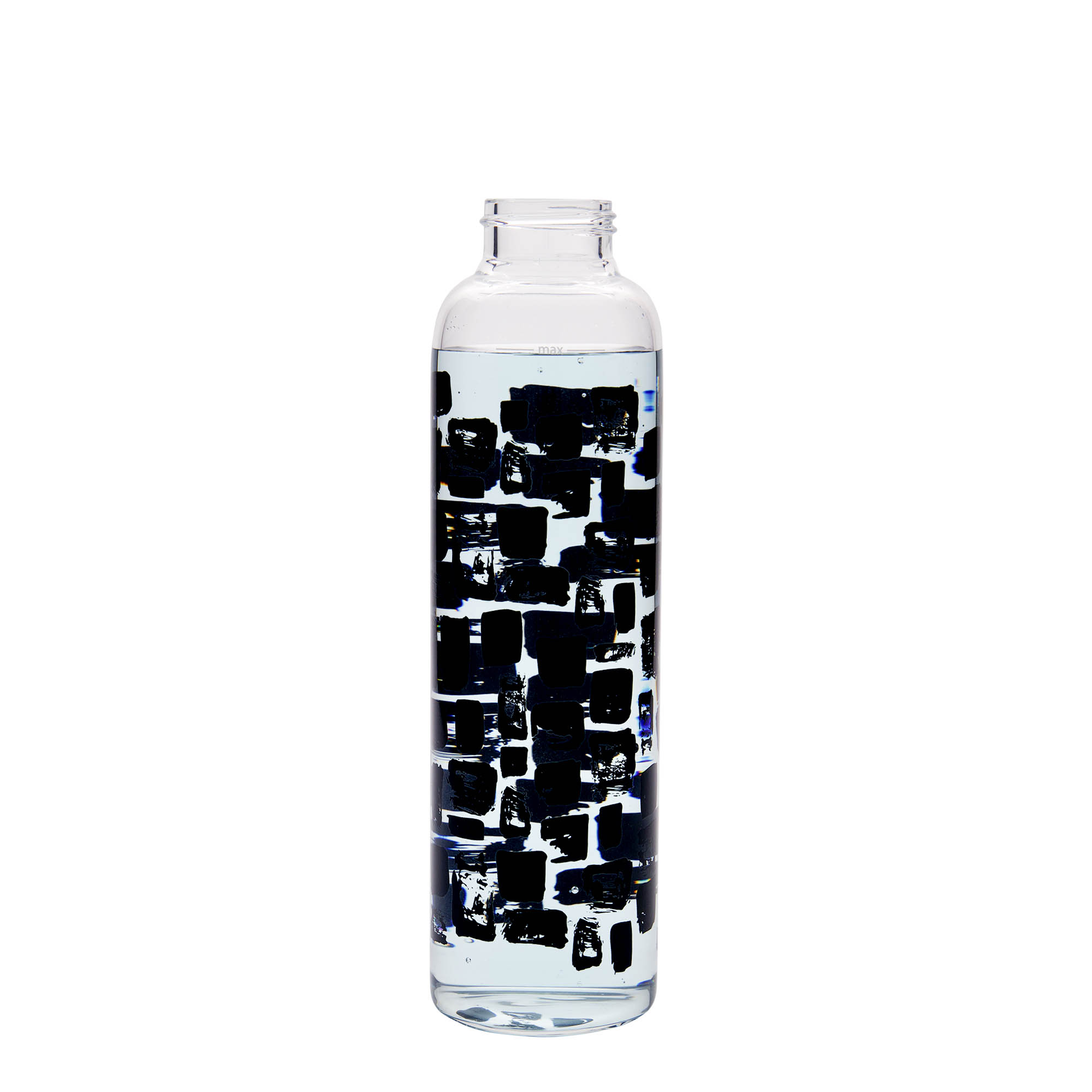 500 ml Trinkflasche «Perseus - Schwarze Rechtecke», Mündung: Schraubverschluss