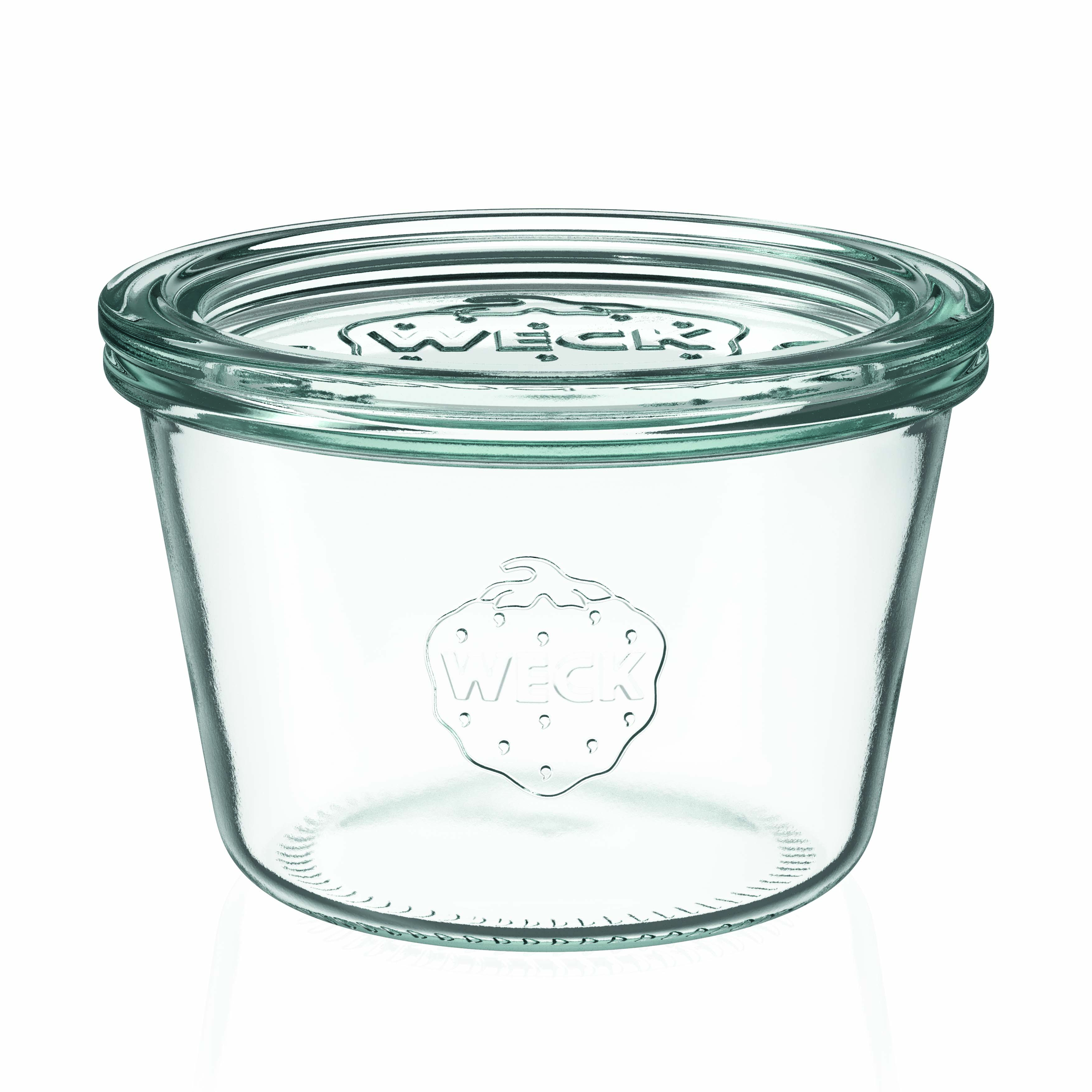 6x 370 ml WECK-Sturzglas mit Glasdeckel RR 100