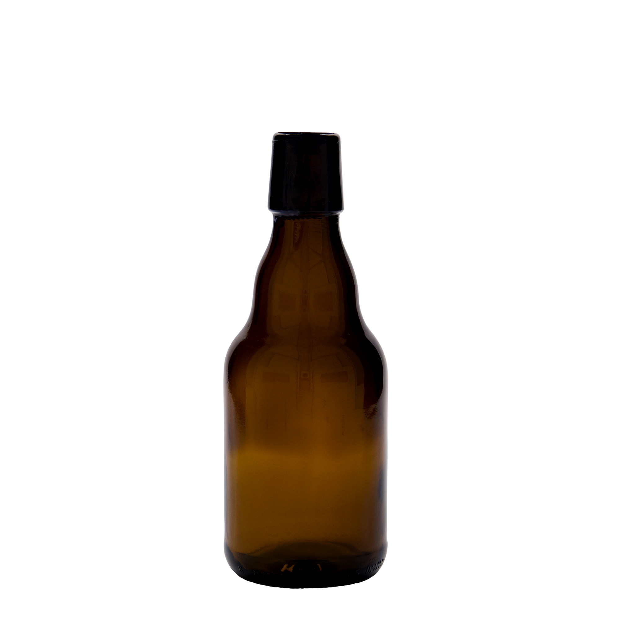 330 ml Bierflasche «Steinie», Glas, braun, Mündung: Bügelverschluss