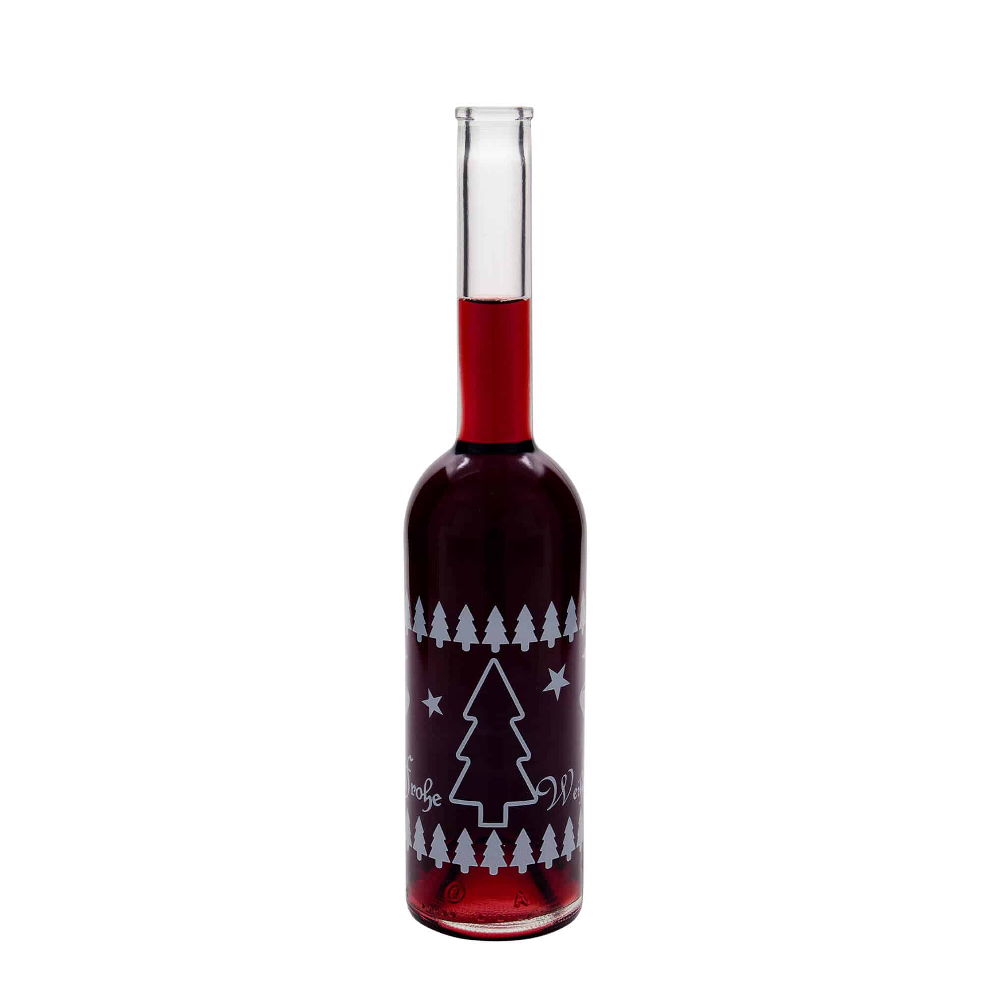 500 ml Glasflasche «Opera», Motiv: Klassische Weihnacht, Mündung: Kork