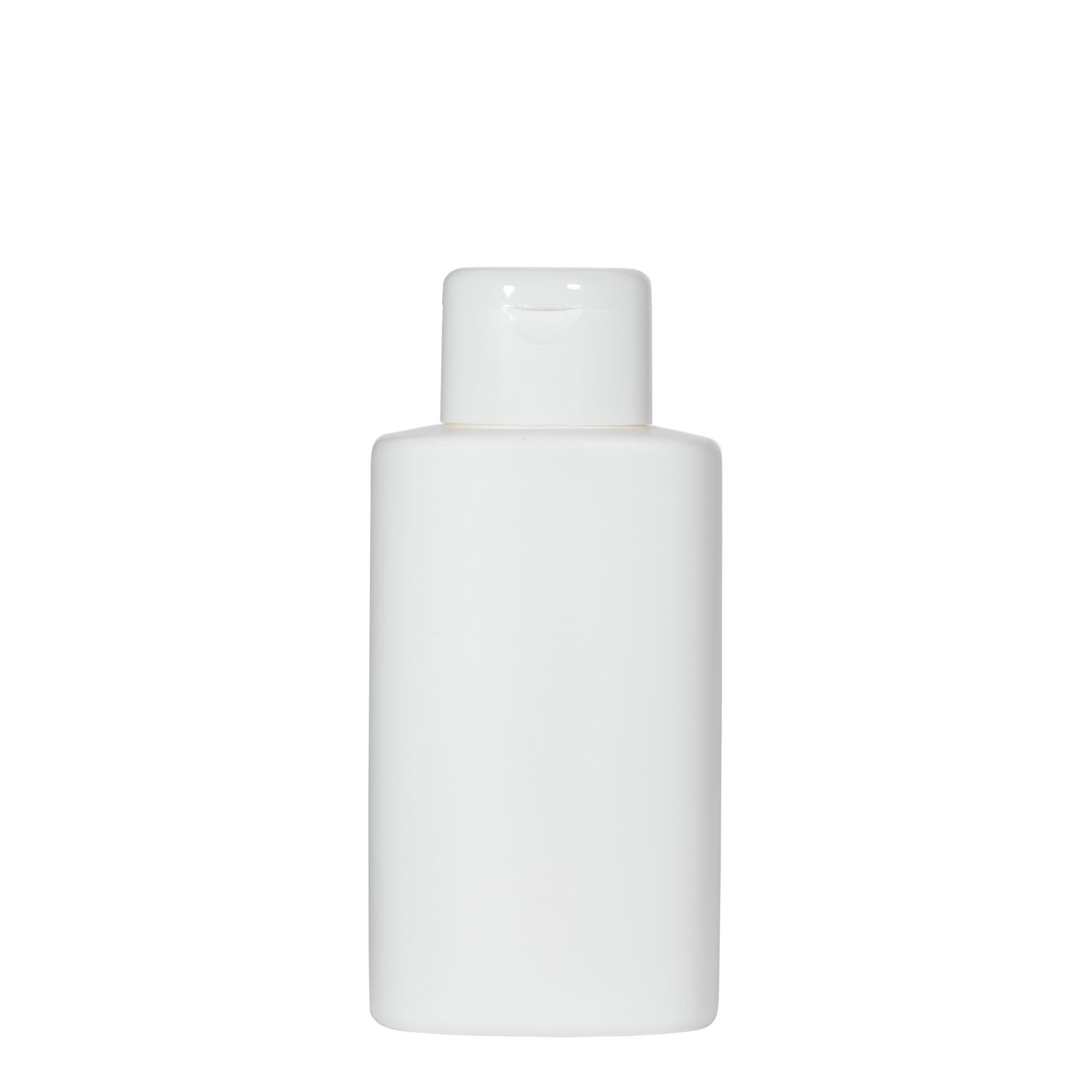 250 ml Kunststoffflasche «Indy», oval, HDPE, weiss, Mündung: Schraubverschluss