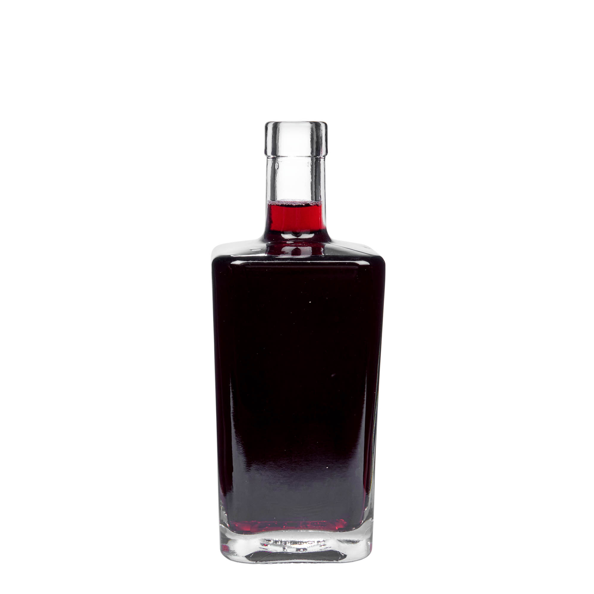 500 ml Glasflasche 'Noel', quadratisch, Mündung: Kork 500 ml Glasflasche 'Noel', quadratisch, Mündung: Kork
