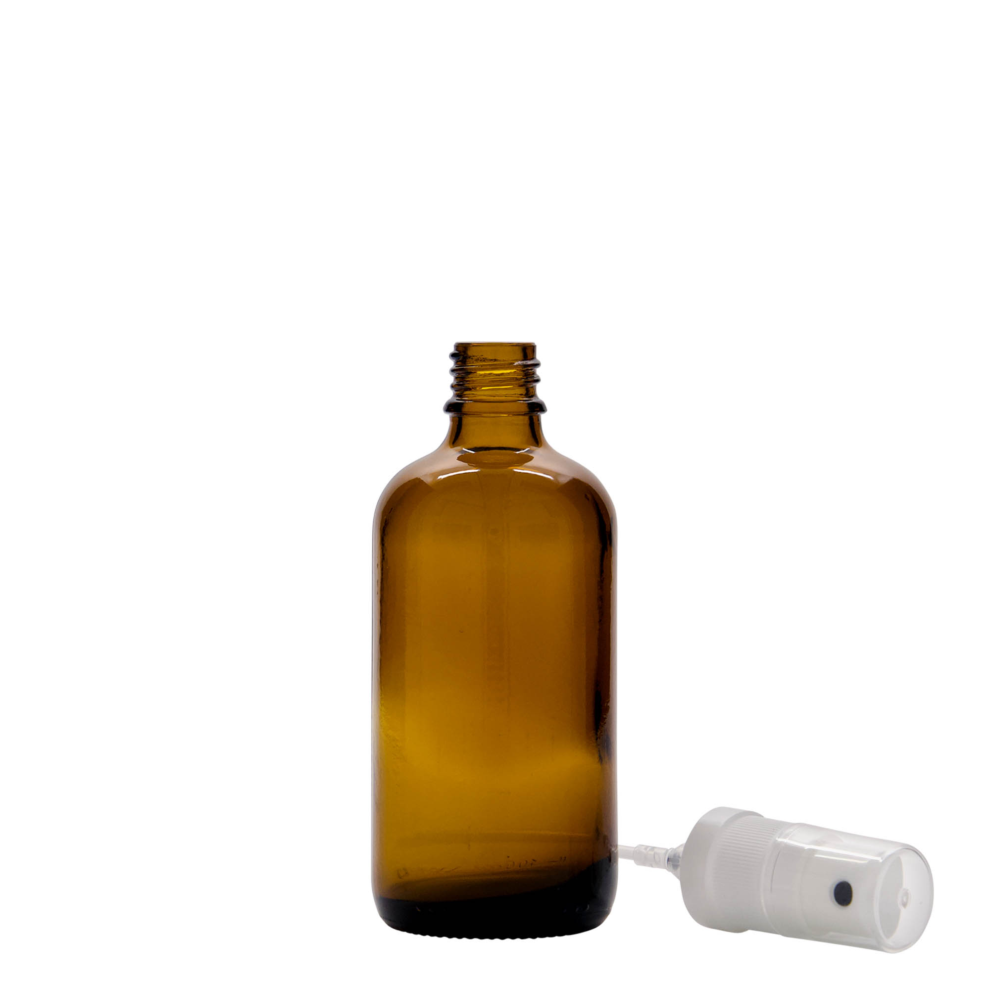 100 ml Sprühflasche Medizin, Glas, braun, Mündung: DIN 18 100 ml Sprühflasche Medizin, Glas, braun, Mündung: DIN 18
