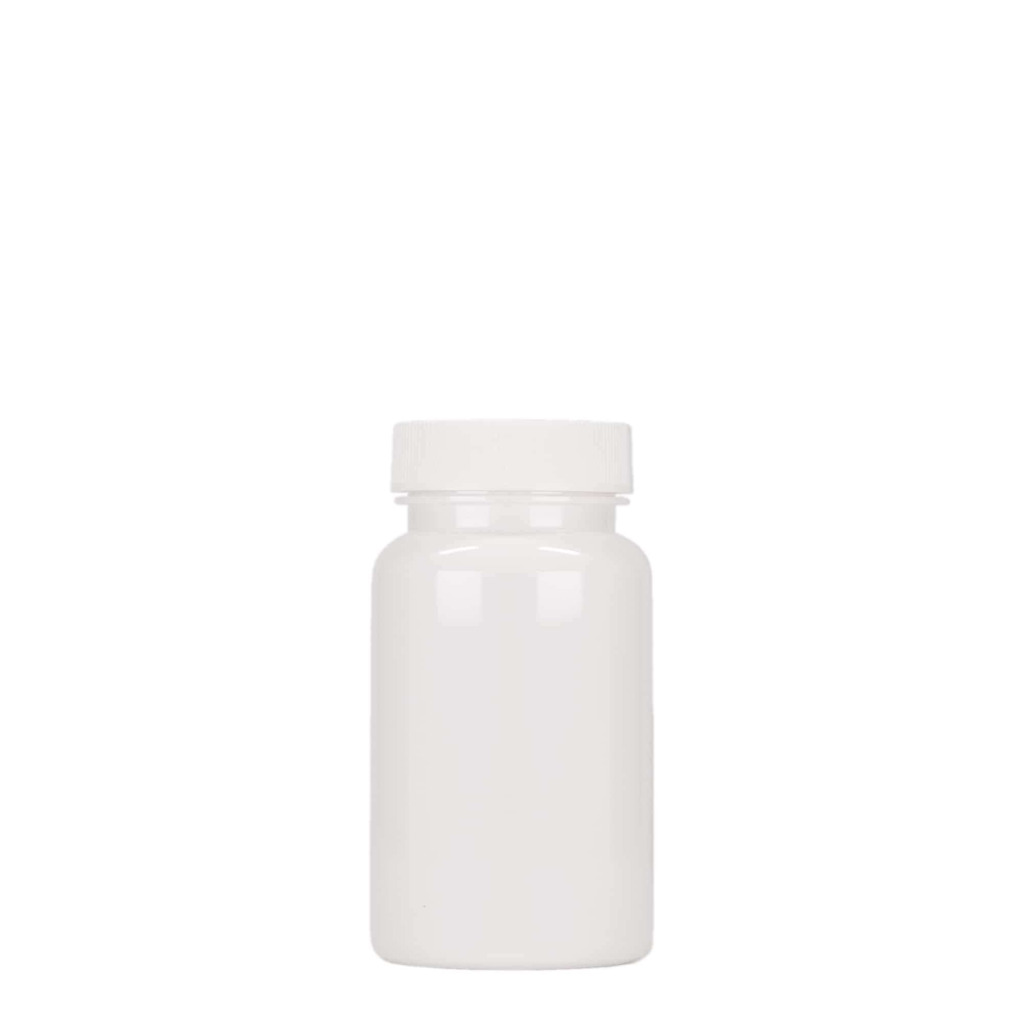 100 ml PET-Packer, Kunststoff, weiß, Mündung: 38/400 100 ml PET-Packer, Kunststoff, weiß, Mündung: 38/400