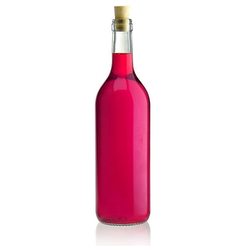 750 ml Glasflasche 'Bordeaux', Mündung: Kork 750 ml Glasflasche 'Bordeaux', Mündung: Kork
