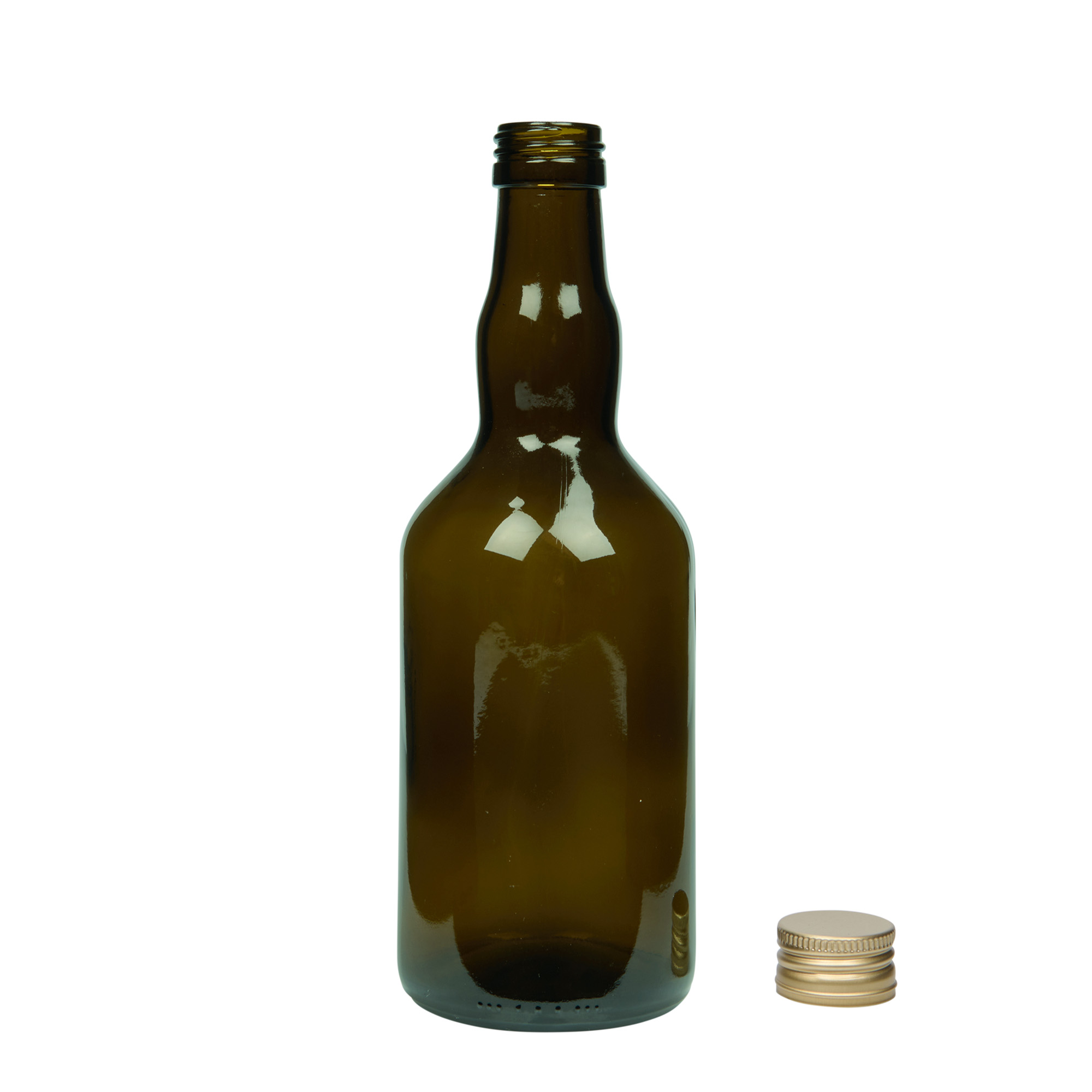 500 ml Glasflasche «Olona», antikgrün, Mündung: PP 31,5