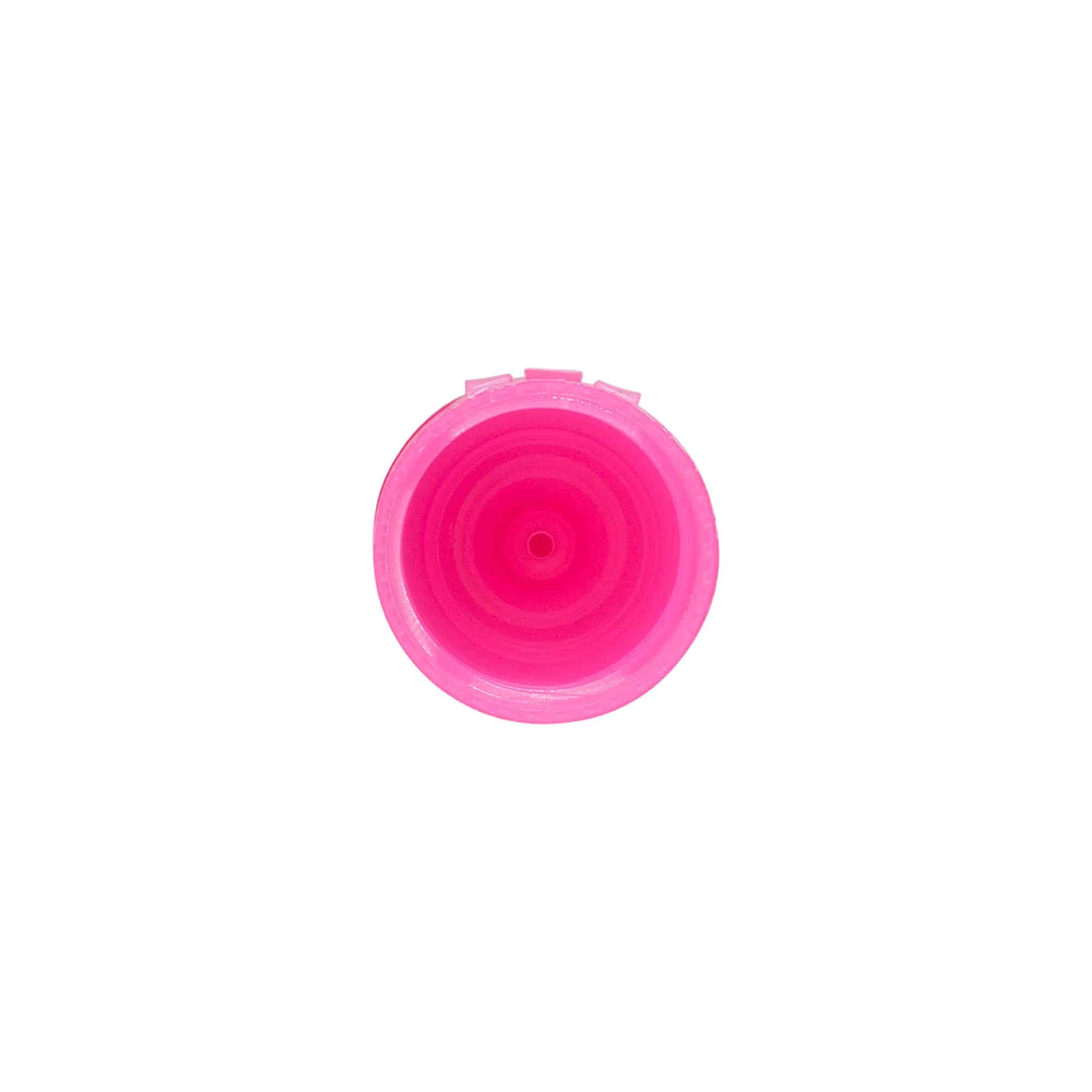 Schraubverschluss Klappscharnier, PP-Kunststoff, pink, für Mündung: 24/410