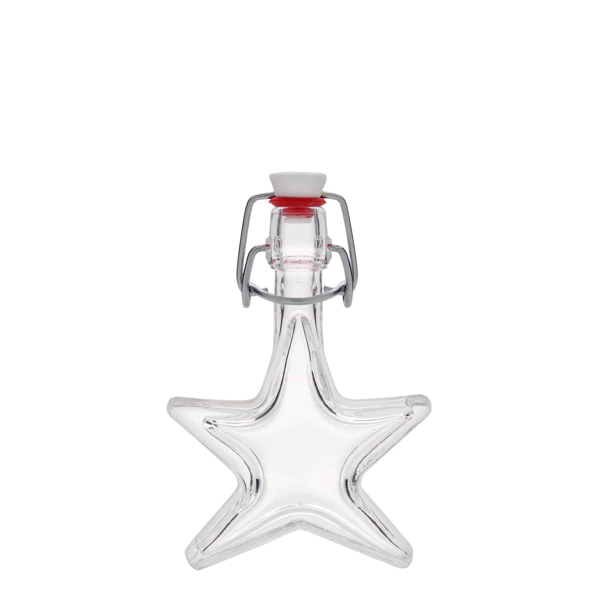 40 ml Glasflasche «Stern», Mündung: Bügelverschluss