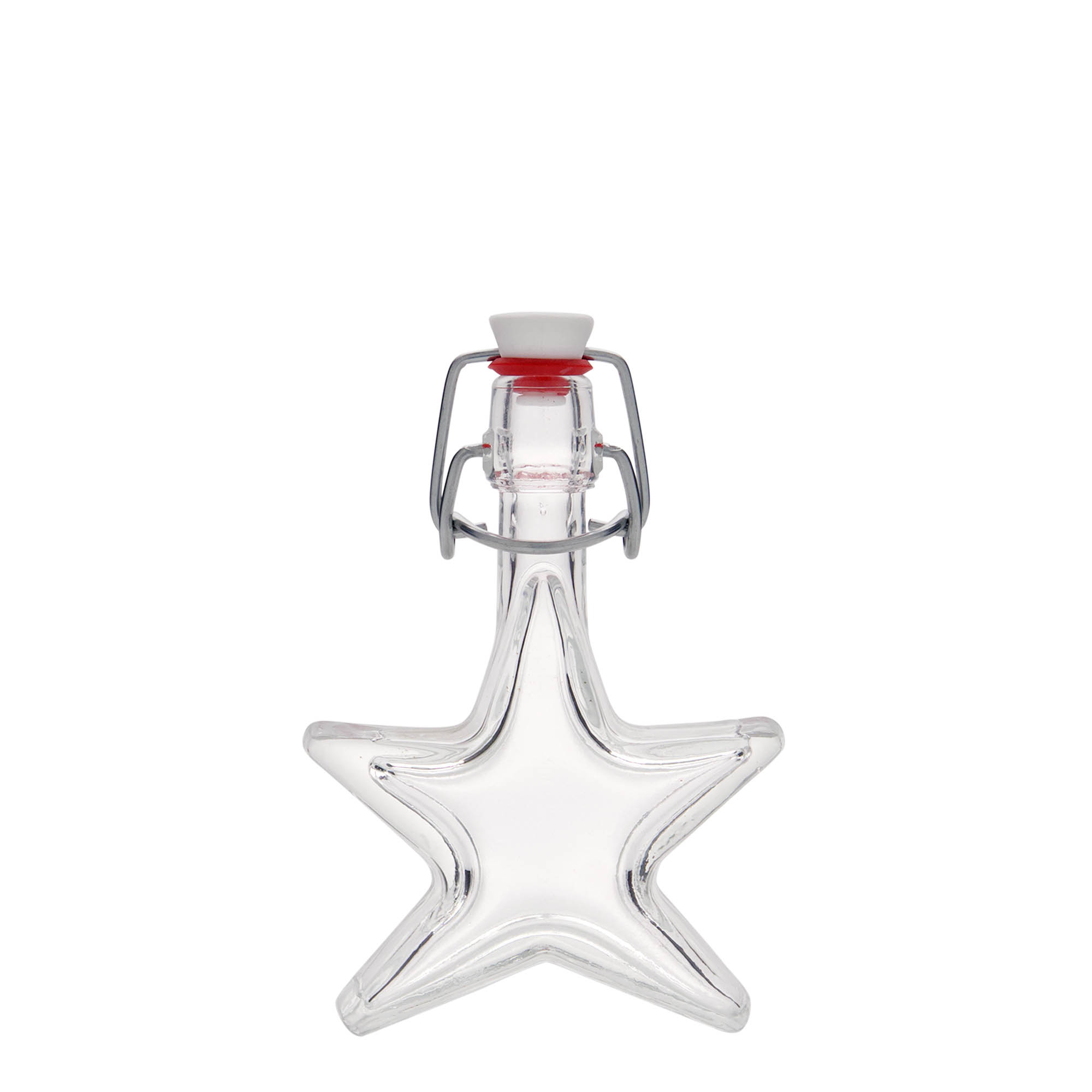 40 ml Glasflasche «Stern», Mündung: Bügelverschluss