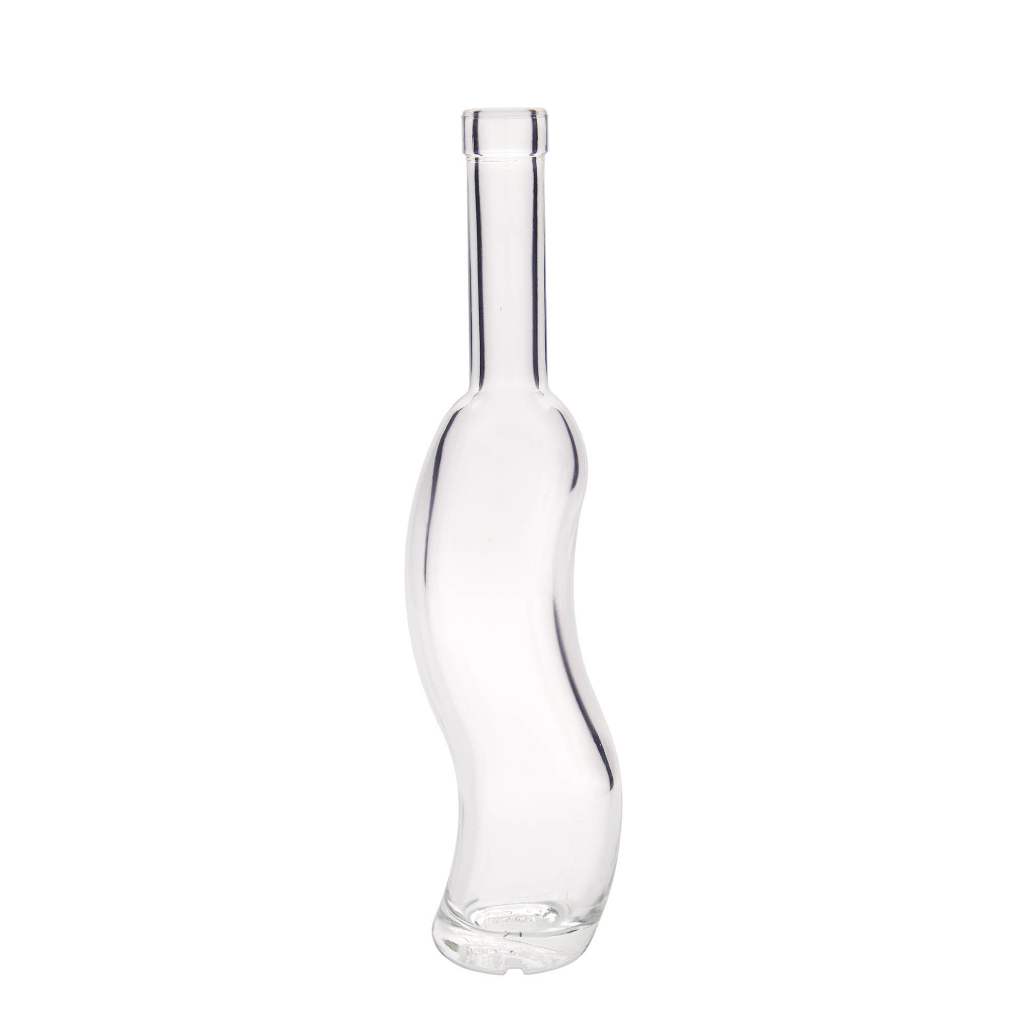 350 ml Glasflasche 'La-Ola', halbrund, Mündung: Kork 350 ml Glasflasche 'La-Ola', halbrund, Mündung: Kork
