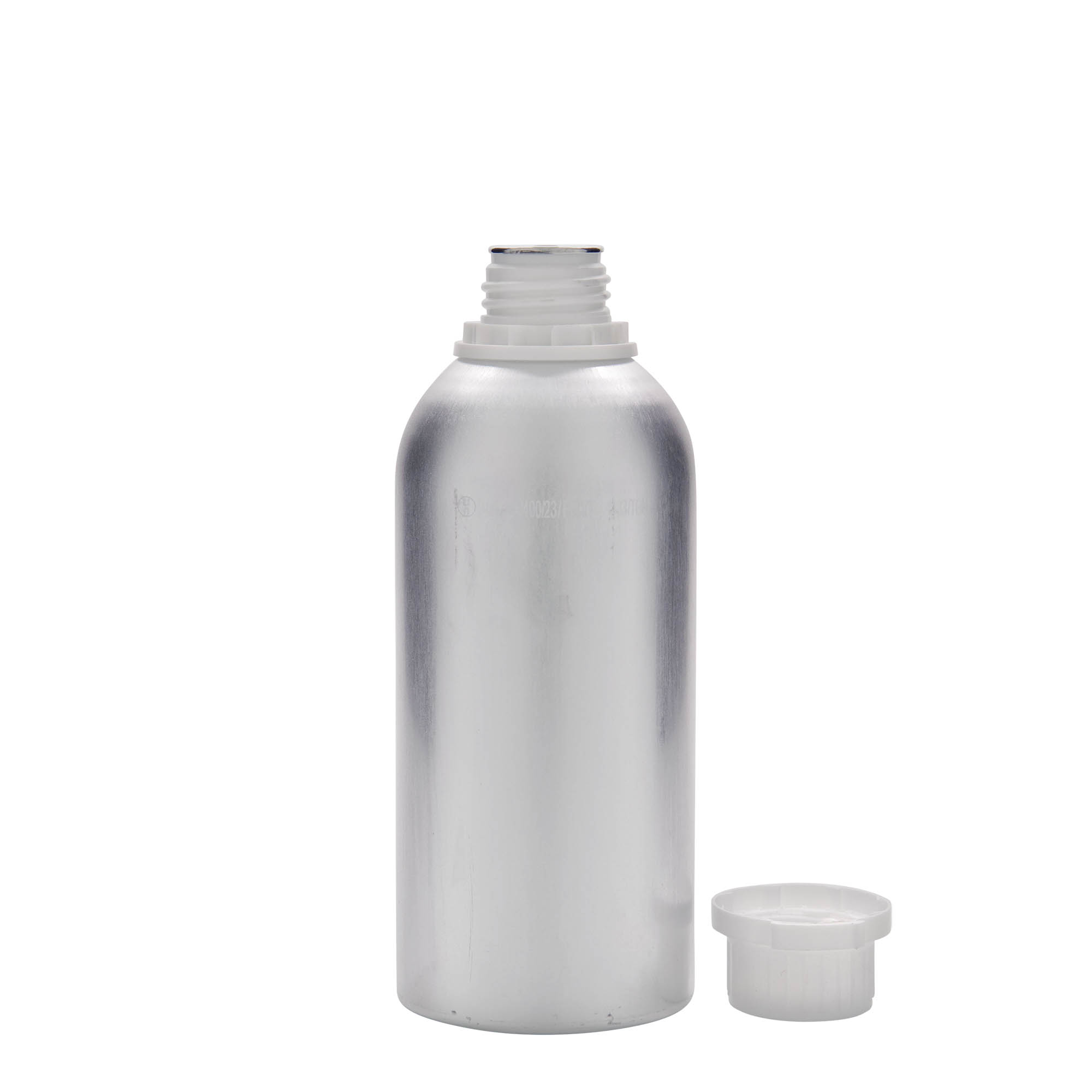 625 ml Aluminiumflasche, Metall, silber, Mündung: DIN 32 625 ml Aluminiumflasche, Metall, silber, Mündung: DIN 32