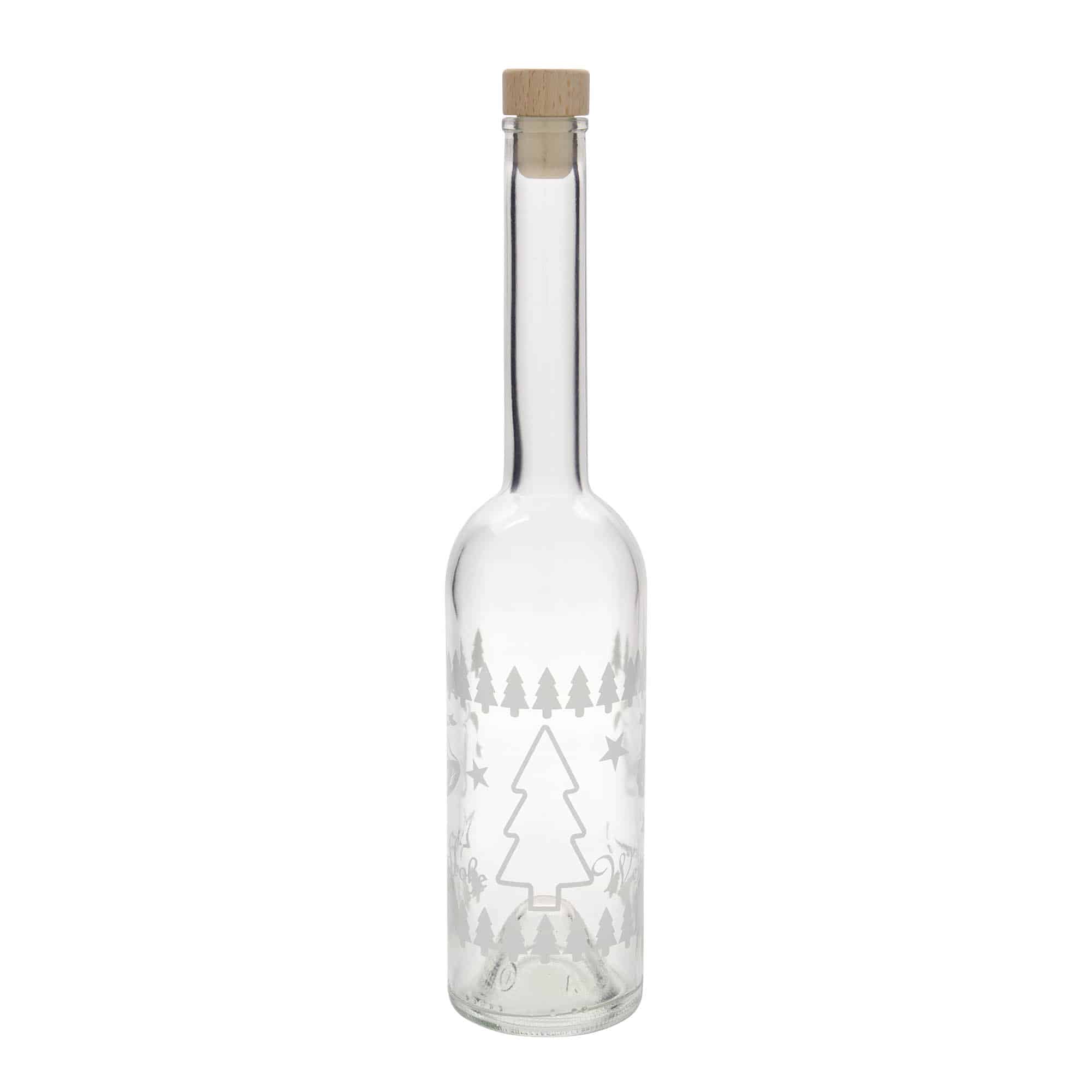500 ml Glasflasche «Opera», Motiv: Klassische Weihnacht, Mündung: Kork