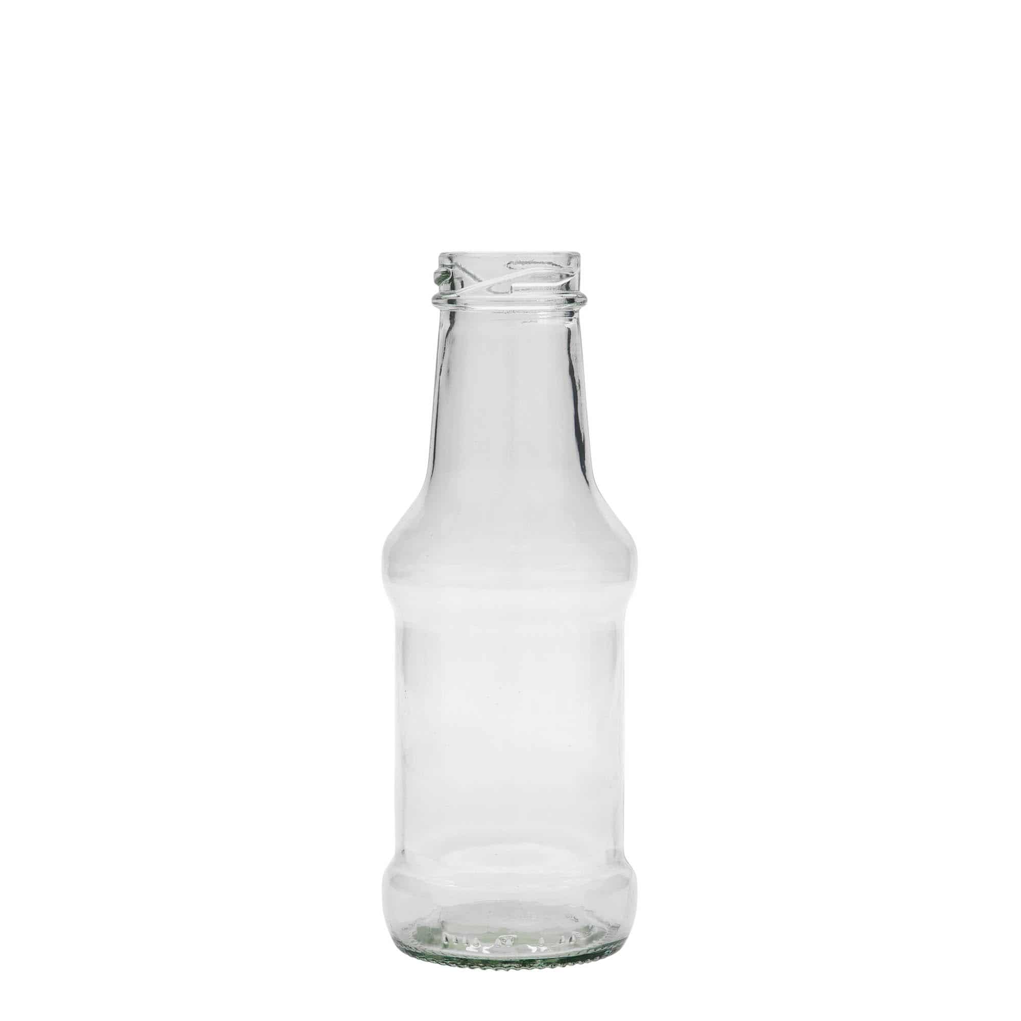 250 ml Soßenflasche, Glas, Mündung: Twist-Off (TO 38) 250 ml Soßenflasche, Glas, Mündung: Twist-Off (TO 38)