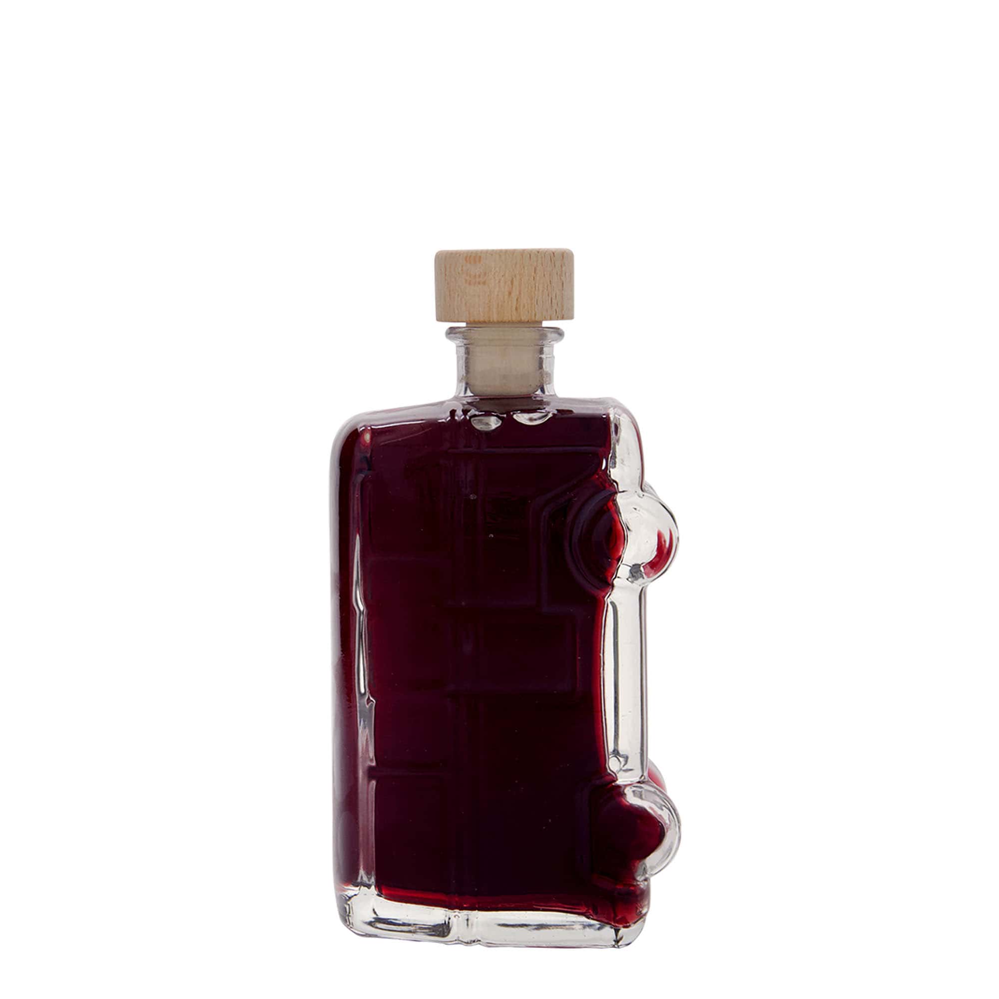 200 ml Glasflasche 'Bulli', Mündung: Kork