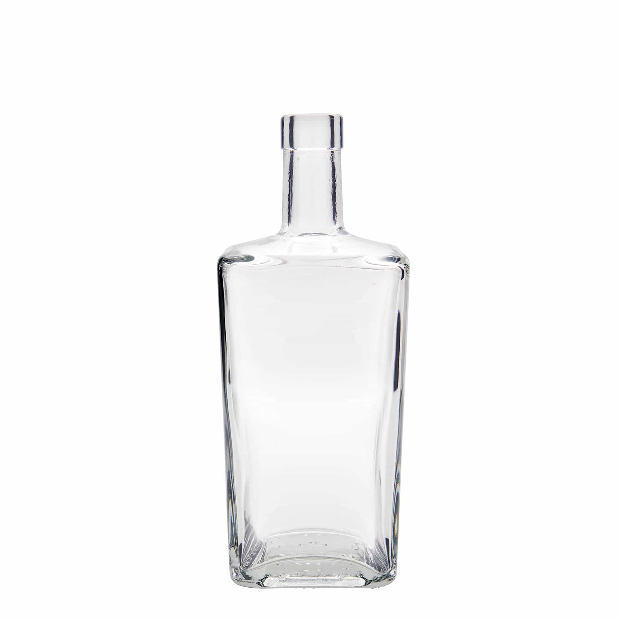 700 ml Glasflasche 'Noel', quadratisch, Mündung: Kork