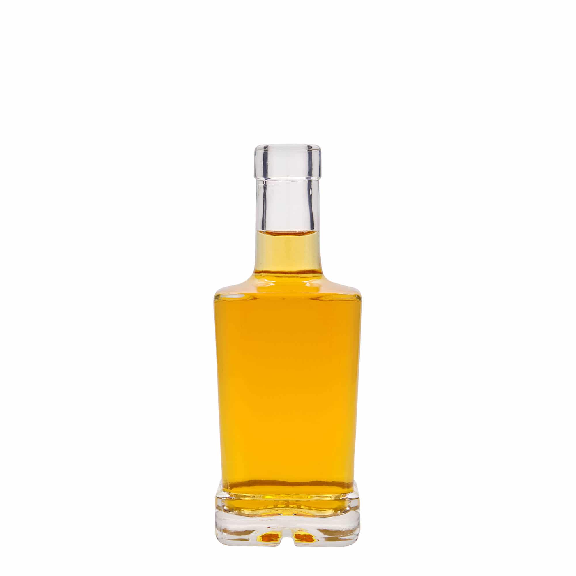 250 ml Glasflasche «Rene», quadratisch, Mündung: Kork