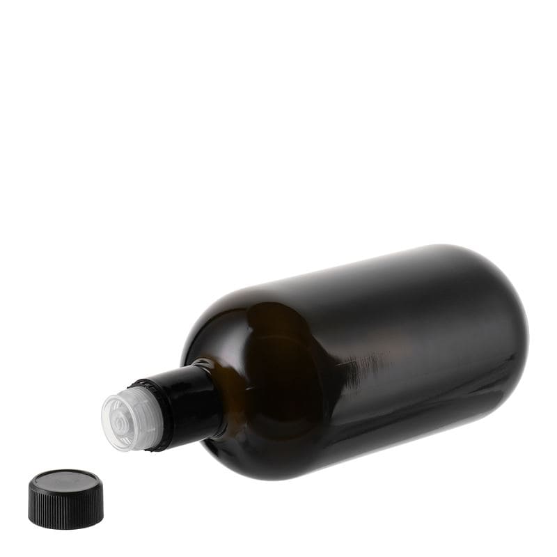 750 ml Essig-/Ölflasche «Biolio», Glas, antikgrün, Mündung: DOP