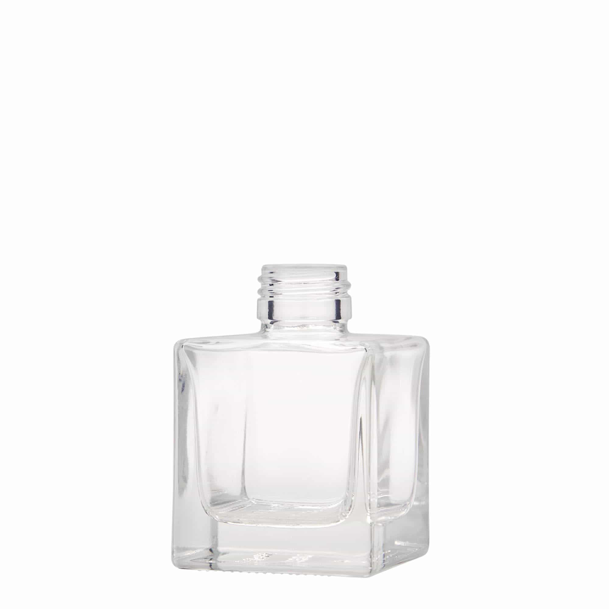 100 ml Glasflasche «Cube», quadratisch, Mündung: PP 28