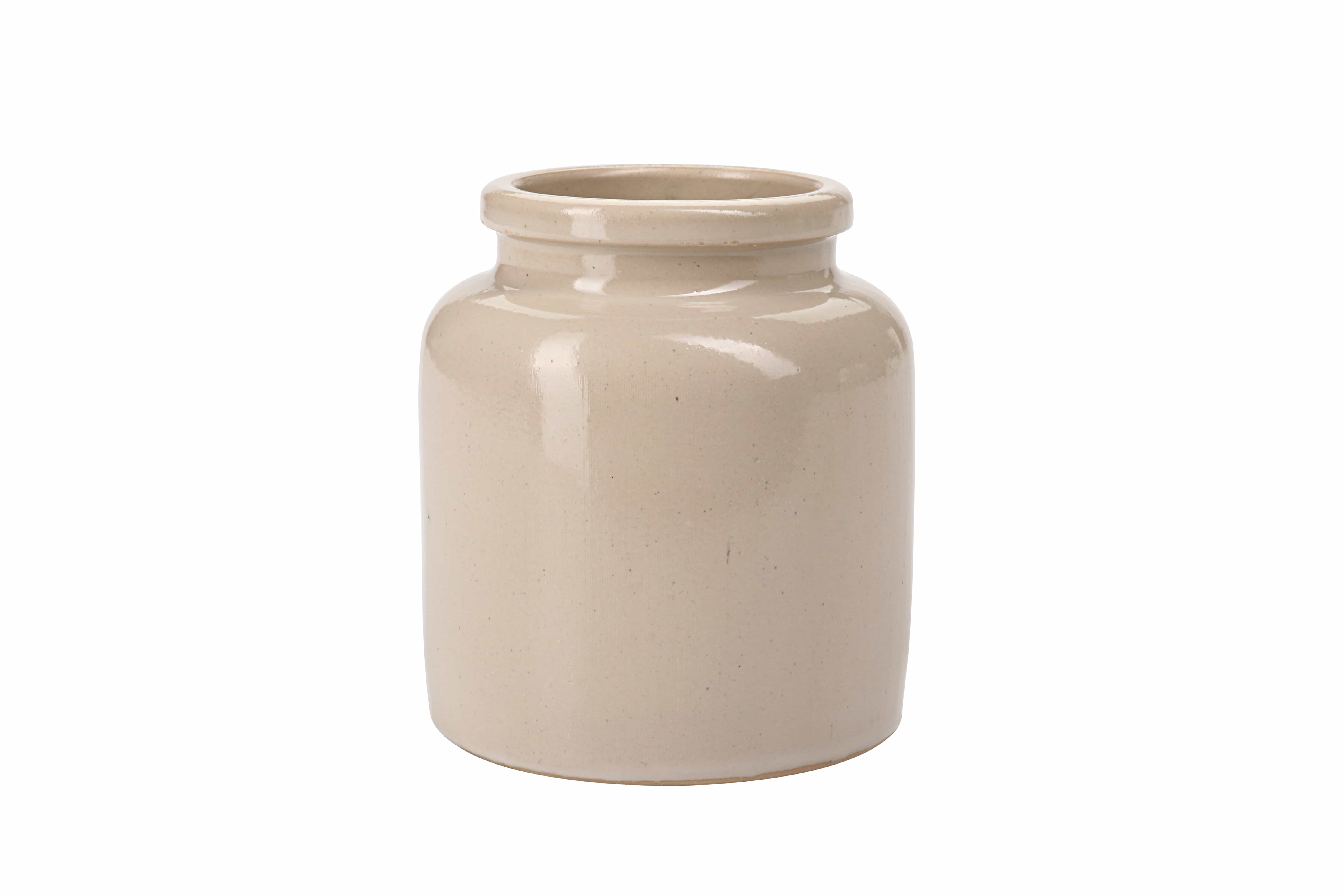 270 ml Steinzeugtopf, Keramik, beige, Mündung: Stülpdeckel