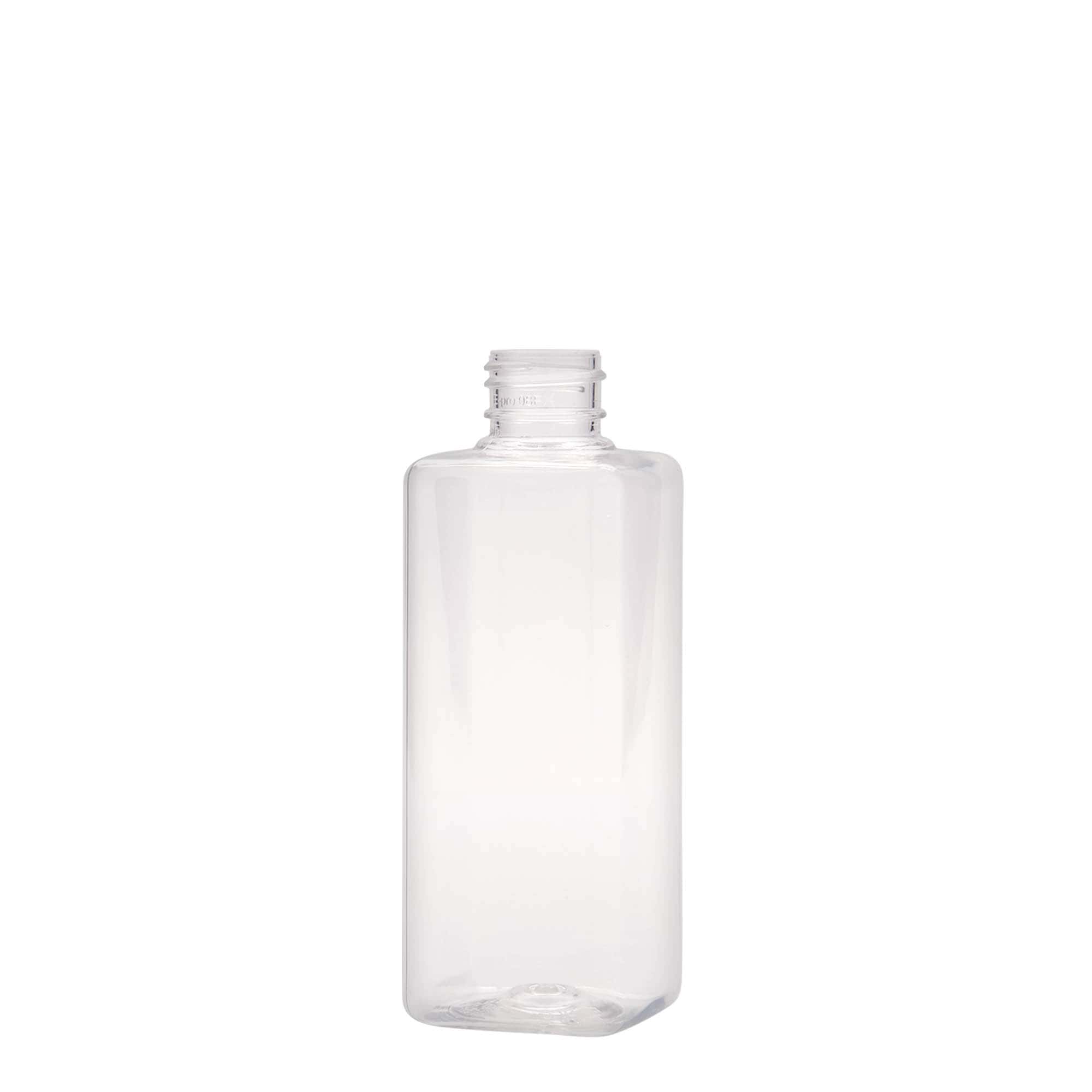 200 ml PET-Flasche «Karl», quadratisch, Kunststoff, Mündung:  24/410