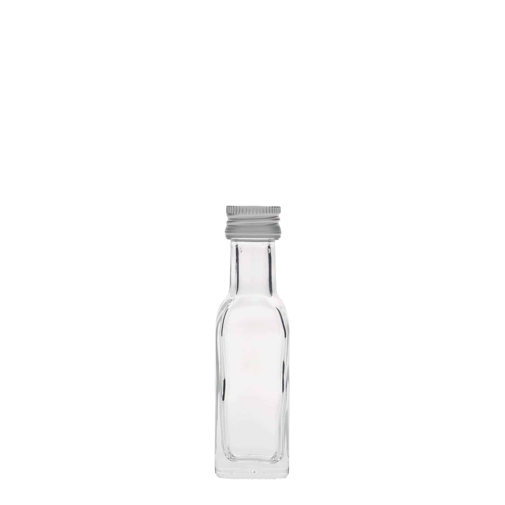 20 ml Glasflasche «Marasca», quadratisch, Mündung: PP 18