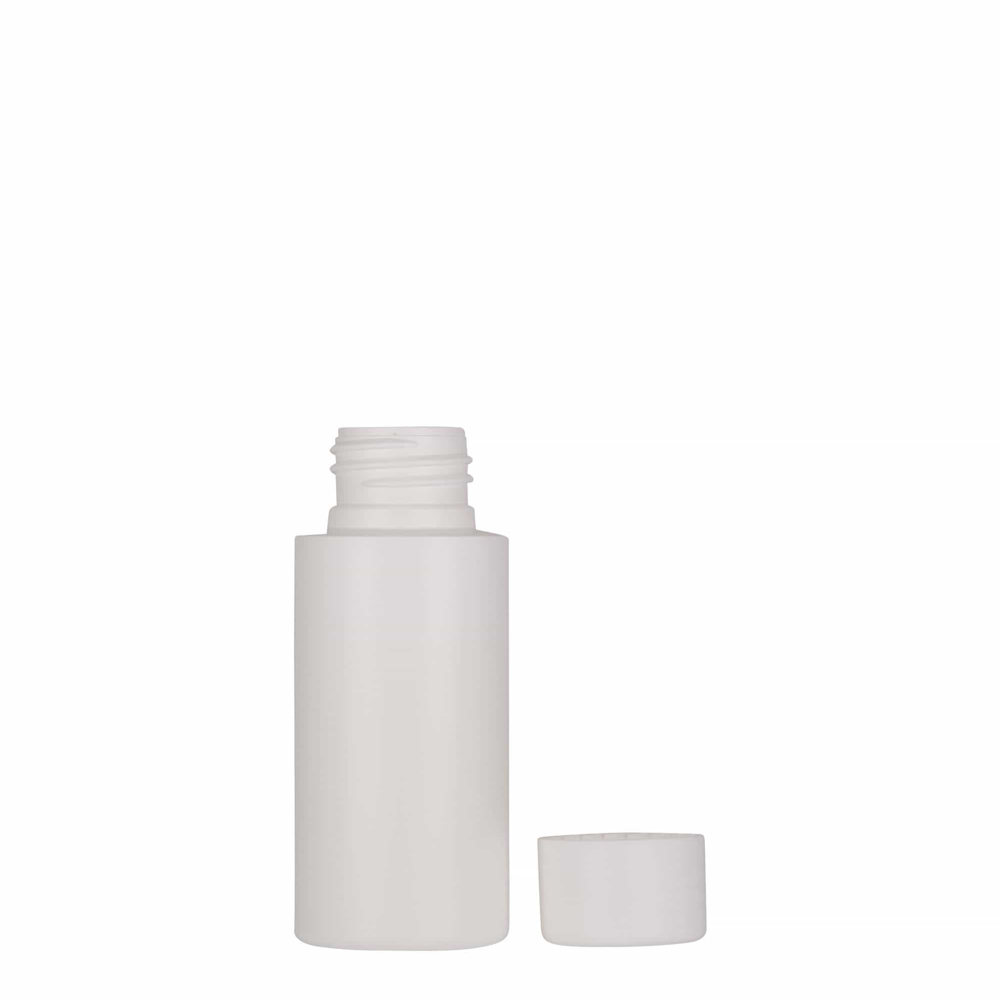 50 ml Kunststoffflasche «Pipe», Braskem®, weiss, Mündung:  24/410