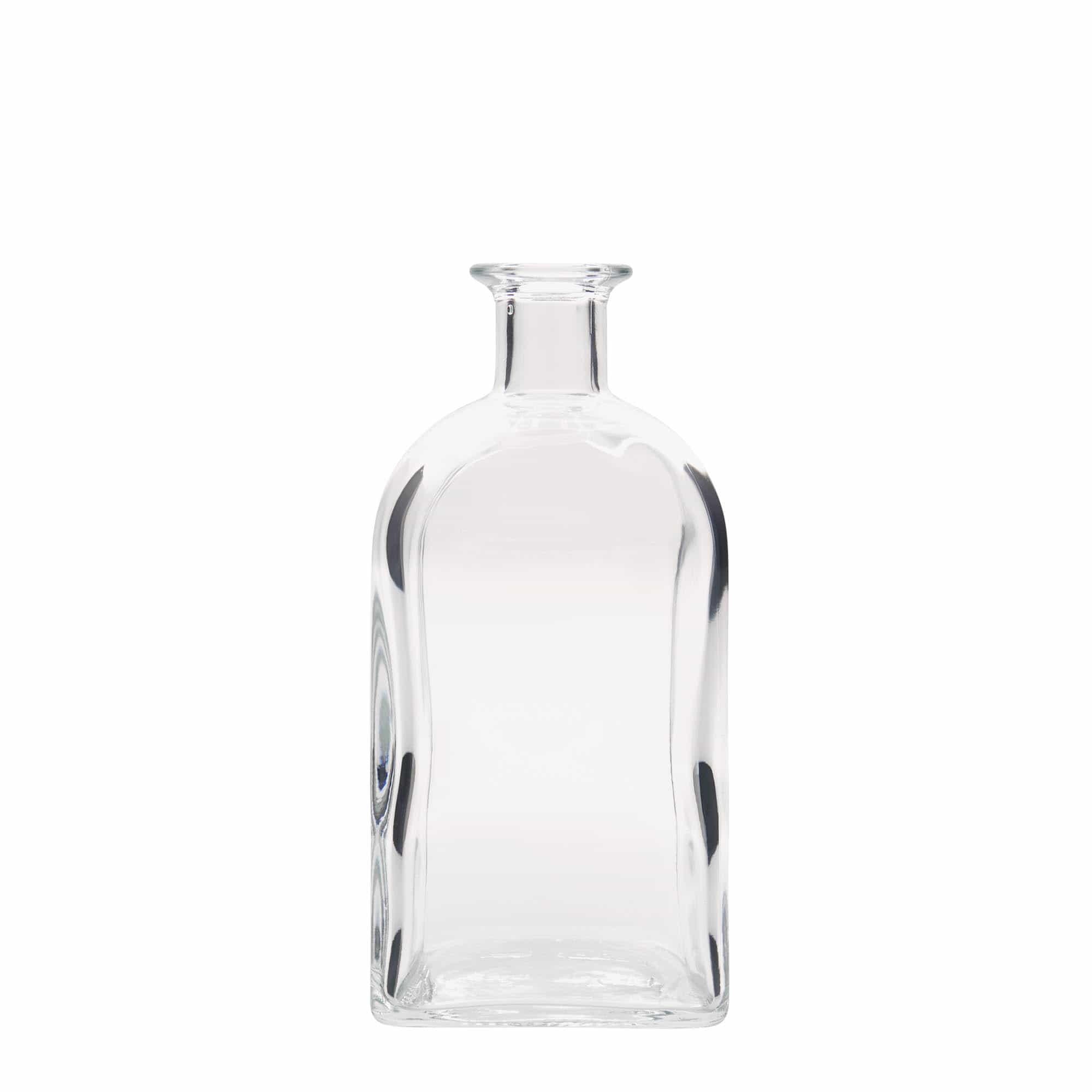 700 ml Glasflasche Apotheker Carré, quadratisch, Mündung: Kork 700 ml Glasflasche Apotheker Carré, quadratisch, Mündung: Kork