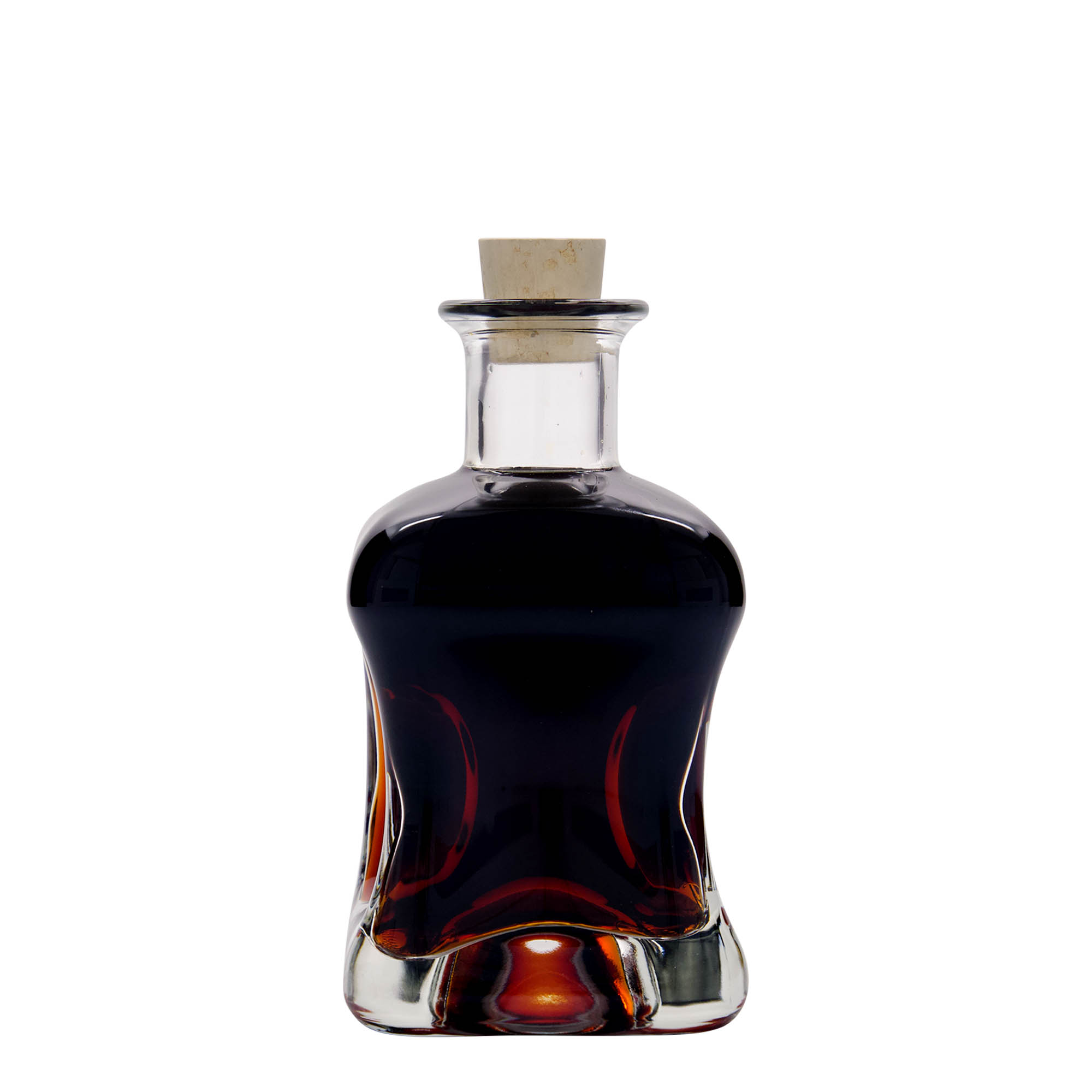 350 ml Glasflasche 'Dublin', quadratisch, Mündung: Kork 350 ml Glasflasche 'Dublin', quadratisch, Mündung: Kork