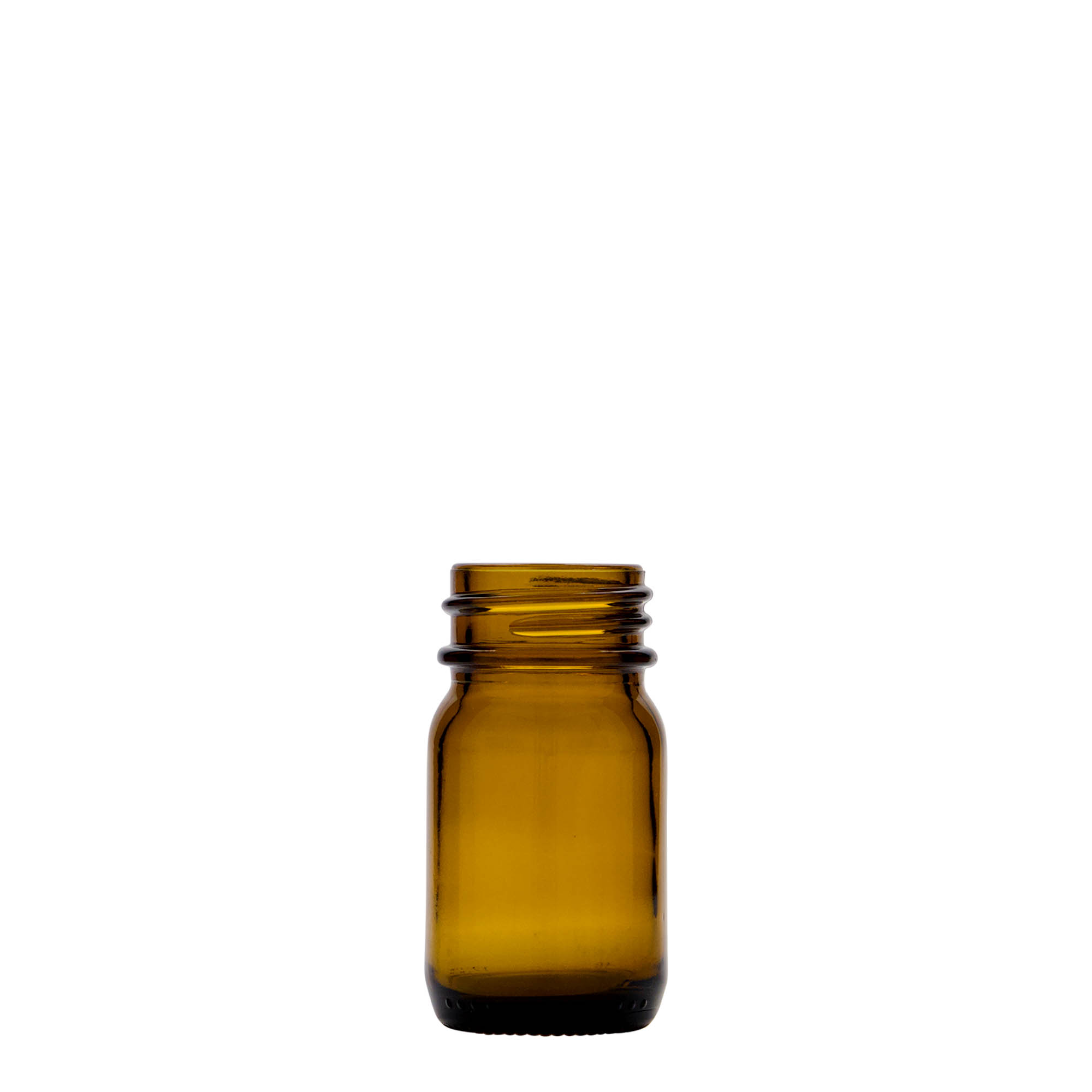 30 ml Weithalsglas, braun, Mündung: DIN 32 30 ml Weithalsglas, braun, Mündung: DIN 32