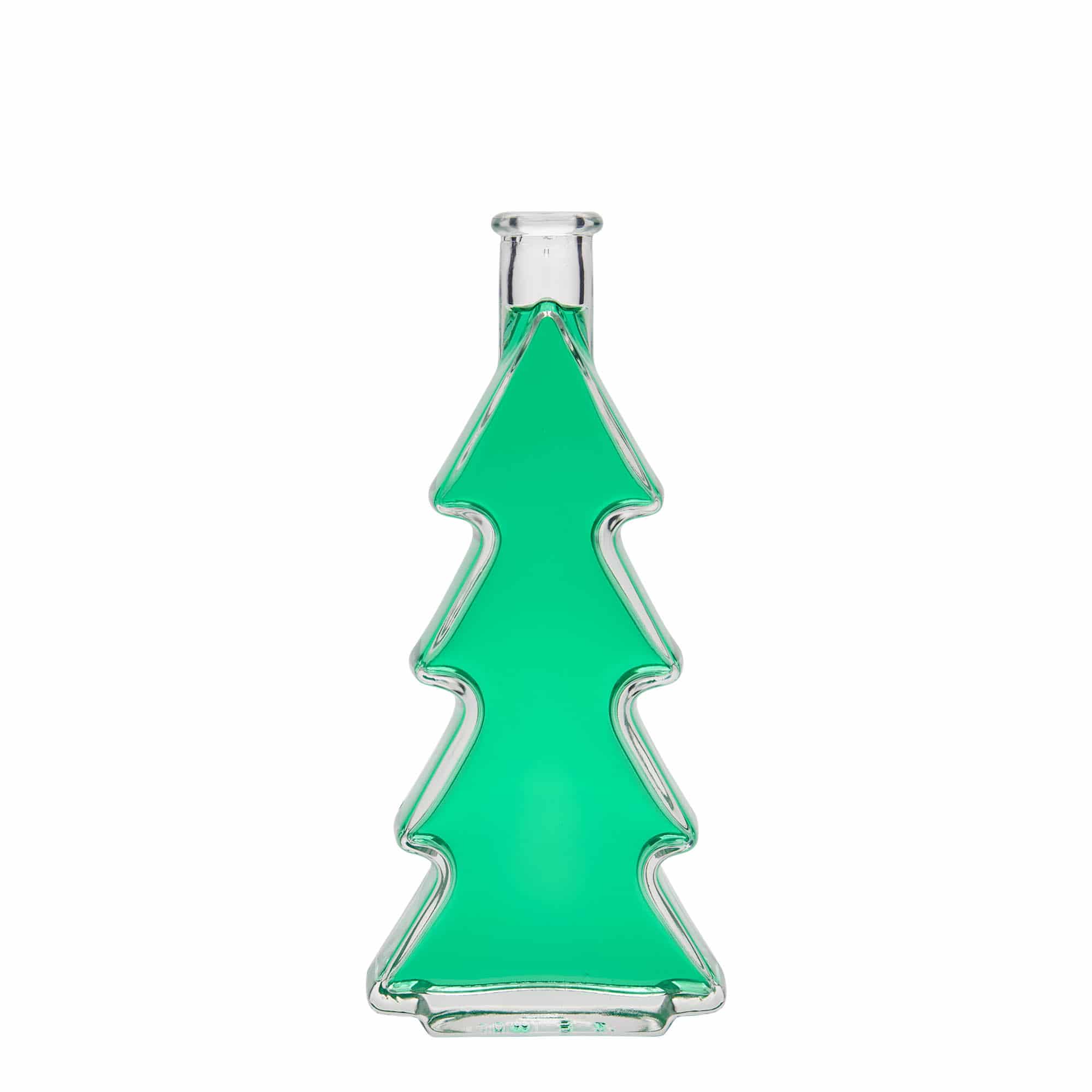 200 ml Glasflasche 'Tannenbaum', Mündung: Kork 200 ml Glasflasche 'Tannenbaum', Mündung: Kork
