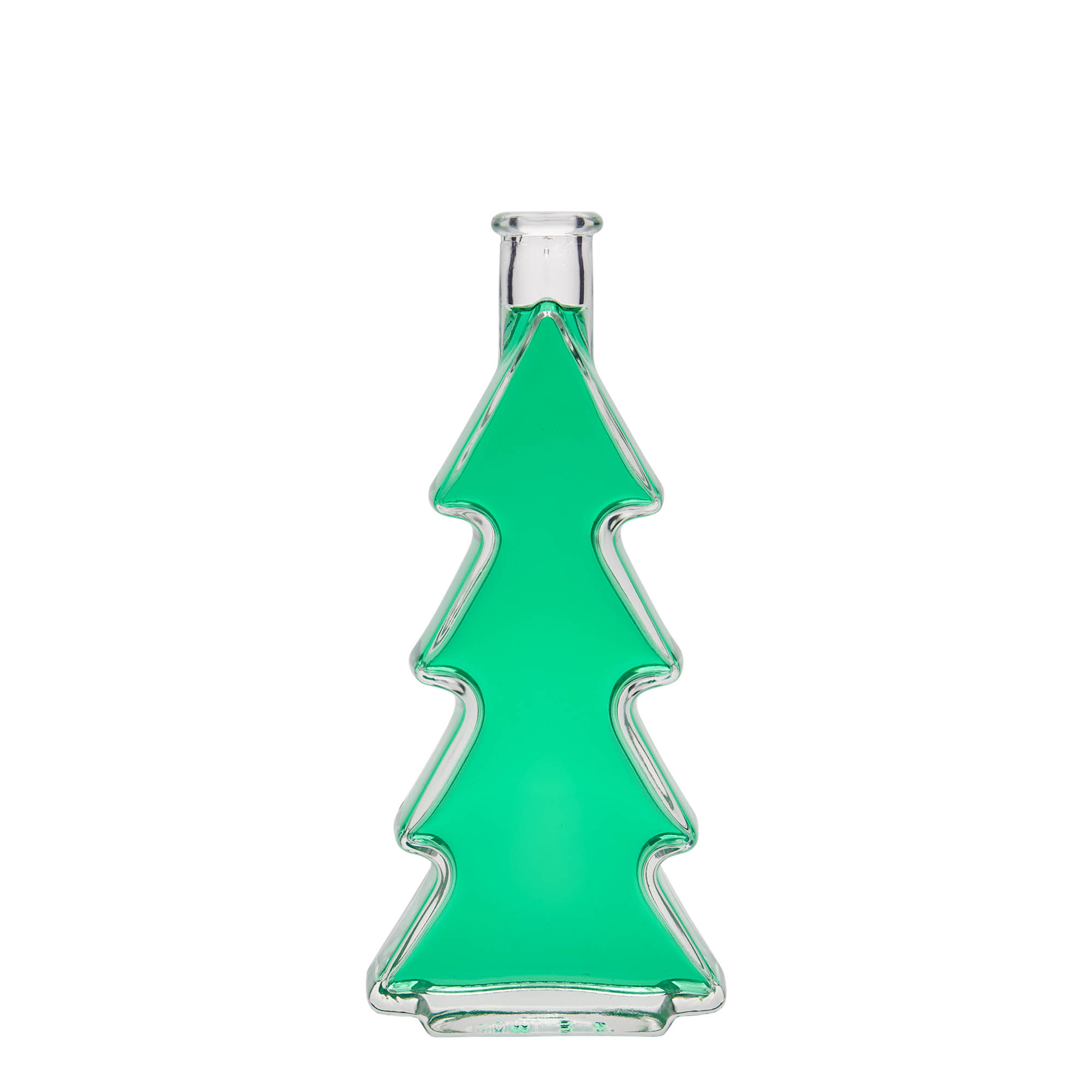 200 ml Glasflasche «Tannenbaum», Mündung: Kork